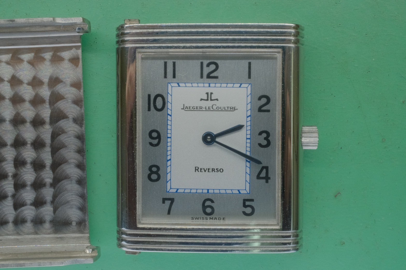 ジャガー・ルクルト レベルソ クラシック 250.8.86 手巻き Cal.846/1 SS 革 純正尾錠(SS)シルバーアラビア文字盤 ケース 保証書(1996年) 冊子 オーバーホール済み ※ケース裏彫りあり