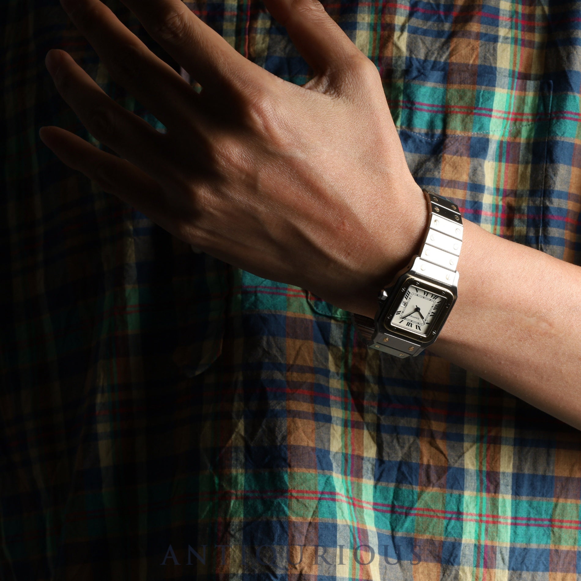 カルティエ サントス ガルベ LM 1172961 自動巻き SS/YG SS/YG ホワイトローマン文字盤 オーバーホール済み