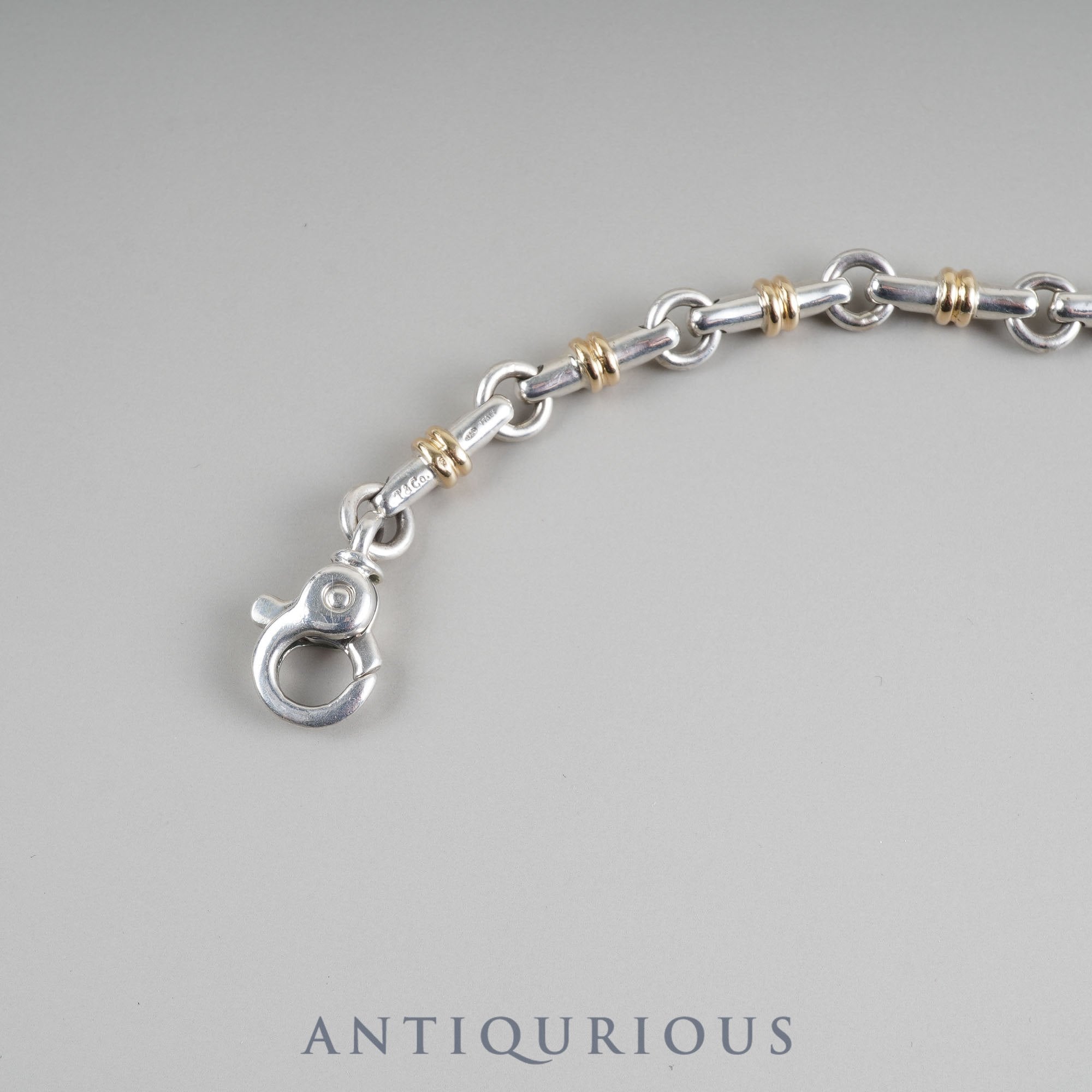 ティファニー ブレスレット ブライドルリンク サークル バー リンク SV925/750 箱 保存袋