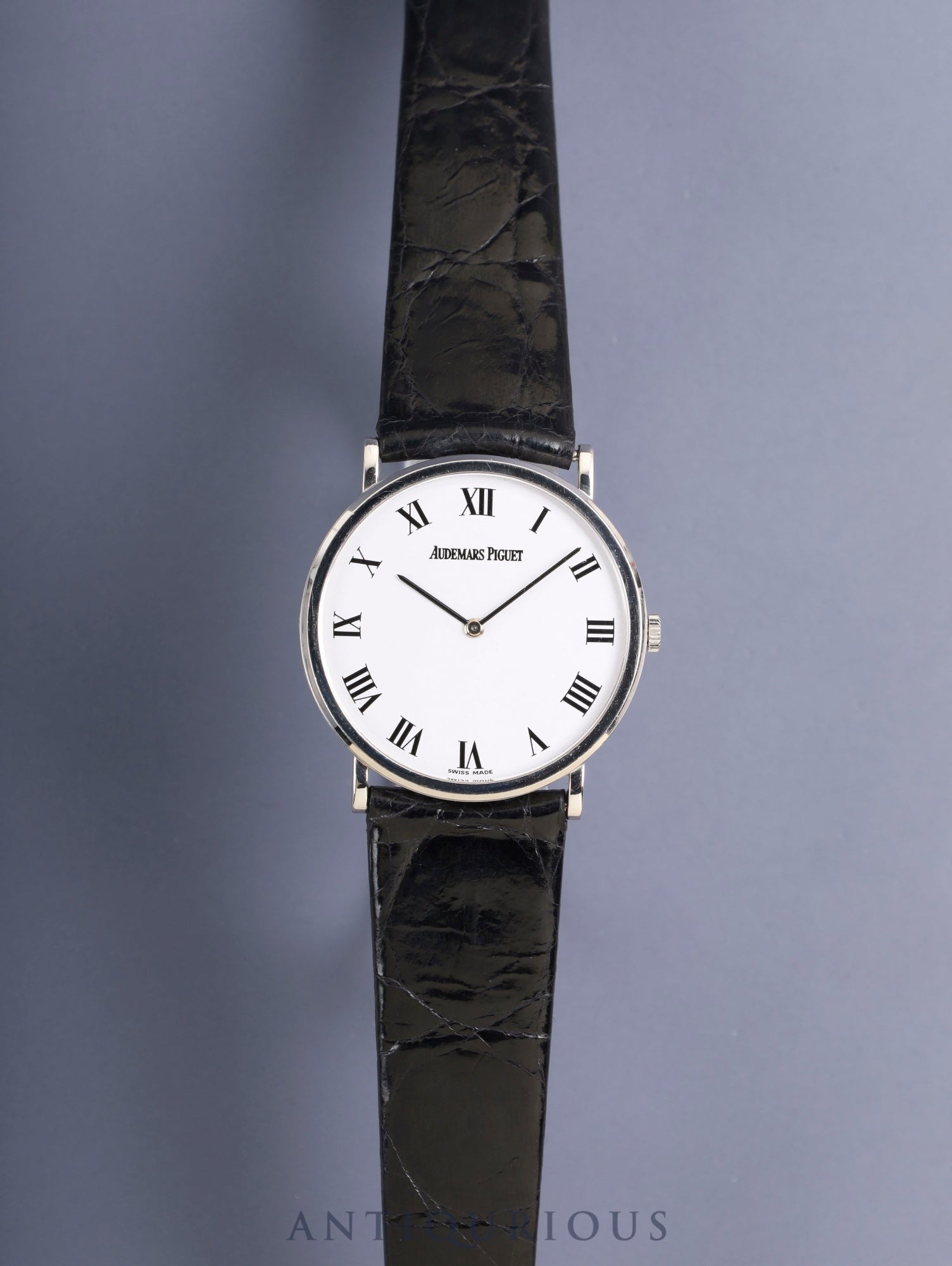 Audemars Piguet Round Manual Winding Cal.2080 750WG Leather Original Pin Buckle (750WG) White Roman Dial Box Original Leather Strap Overhauled