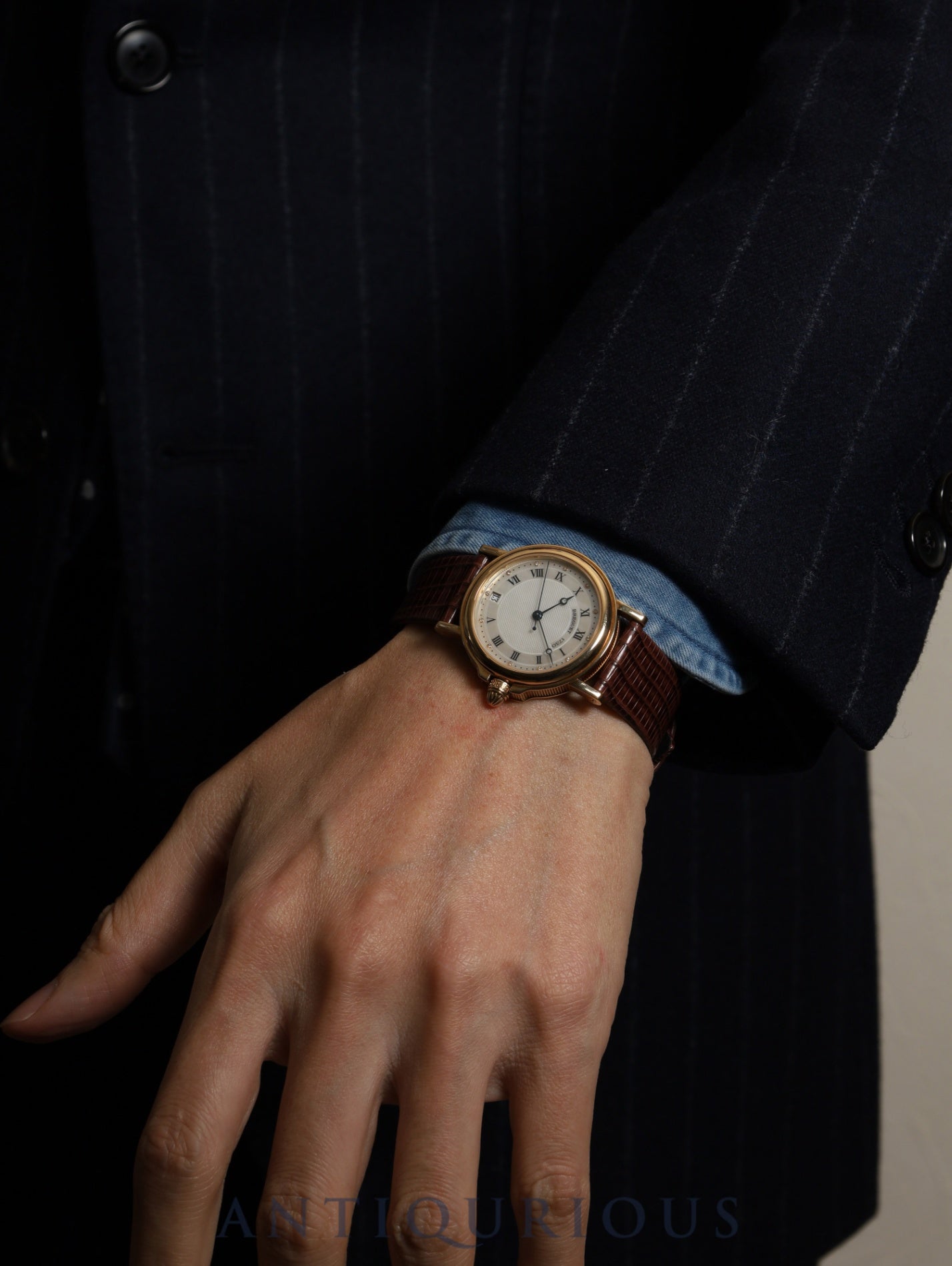 ブレゲ マリーン 4400BA / 52 /174 自動巻き Cal.889/1 750YG 革 純正バックル(750YG)マザーオブパール文字盤 箱 タグ オーバーホール済み