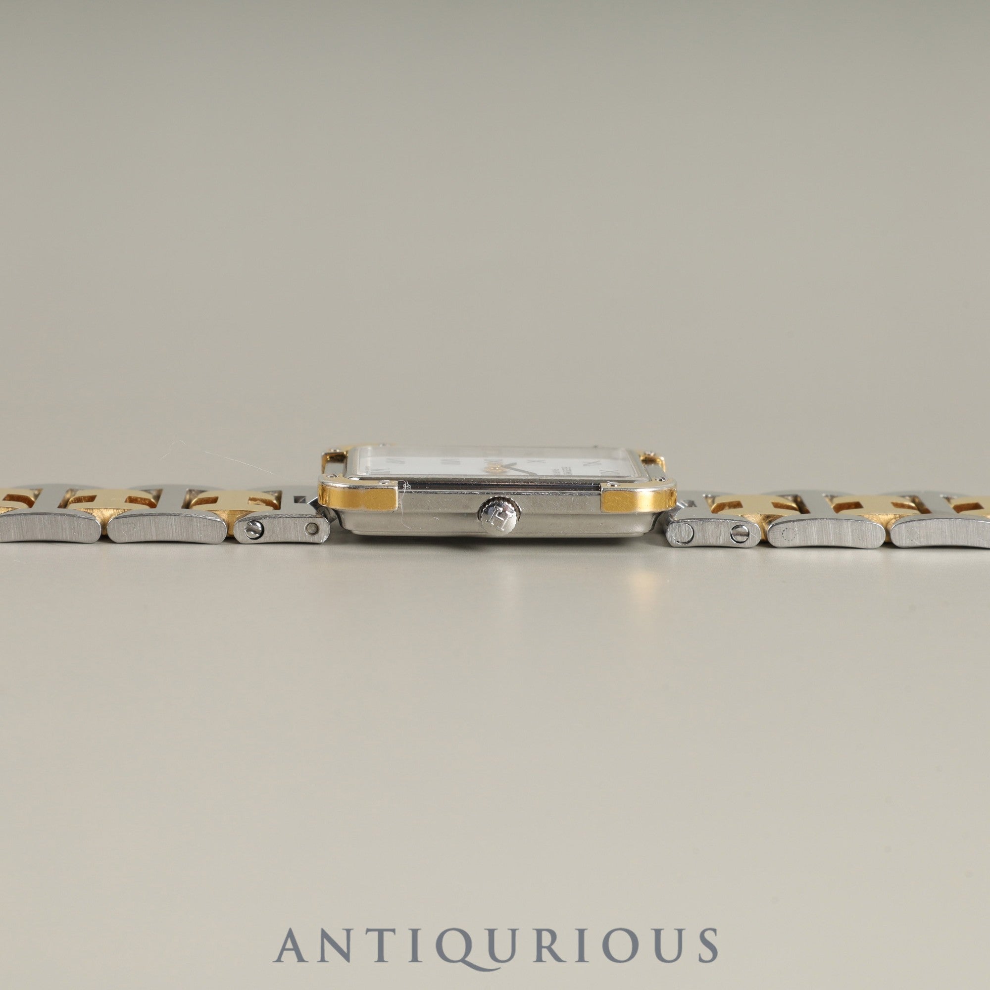 エルメス クロアジュール 54 10 75 クォーツ Cal.976.001 SS/GP SS/GP ホワイト文字盤 オーバーホール済み