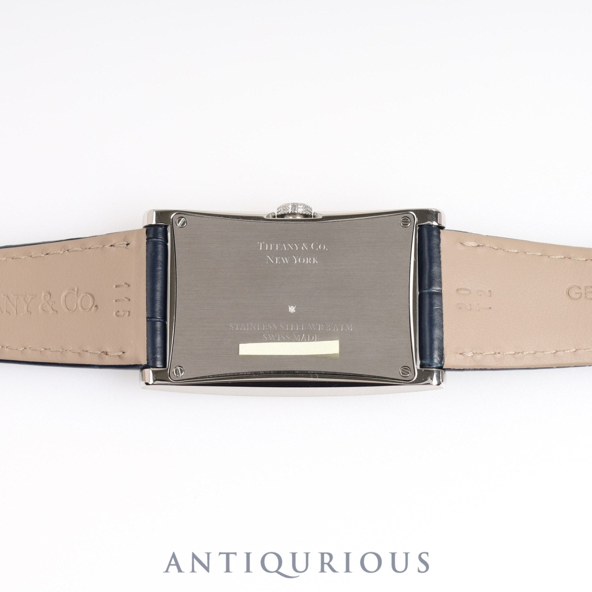 Tiffany East West 34677352 Quartz Navy Dial Stainless Steel Leather Box
