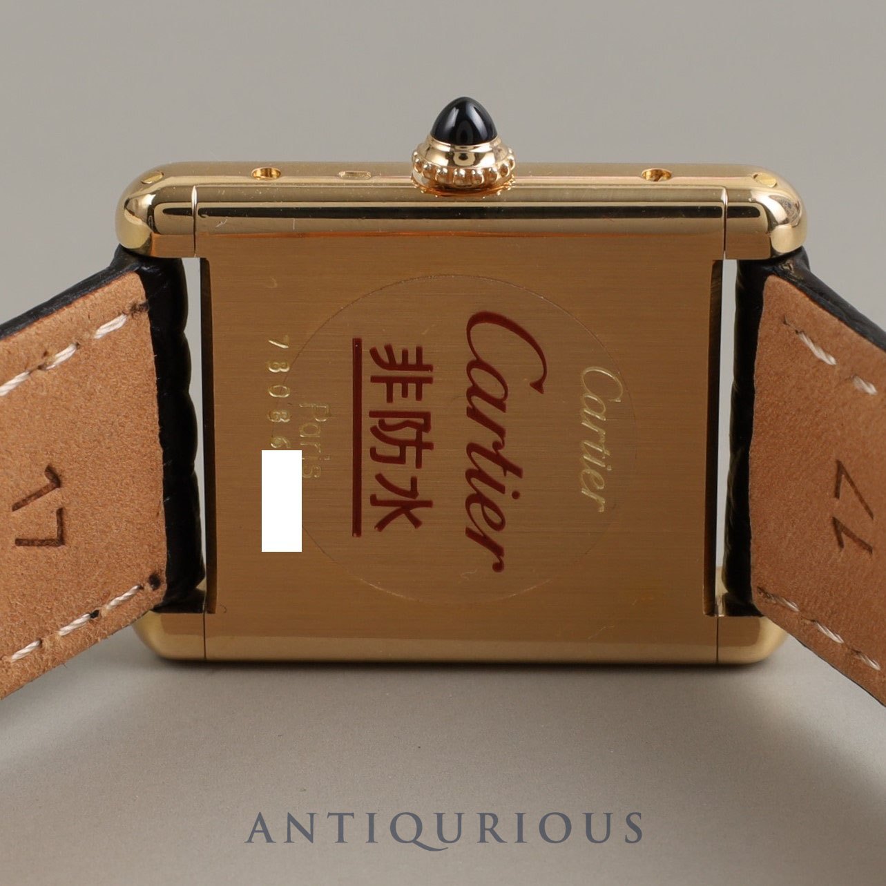 Cartier Tank Louis Cartier LM 81720552 78086 Manual winding Cal.78-1 750 Leather Genuine buckle (750) White PARIS dial Complete Cartier boutique service completed