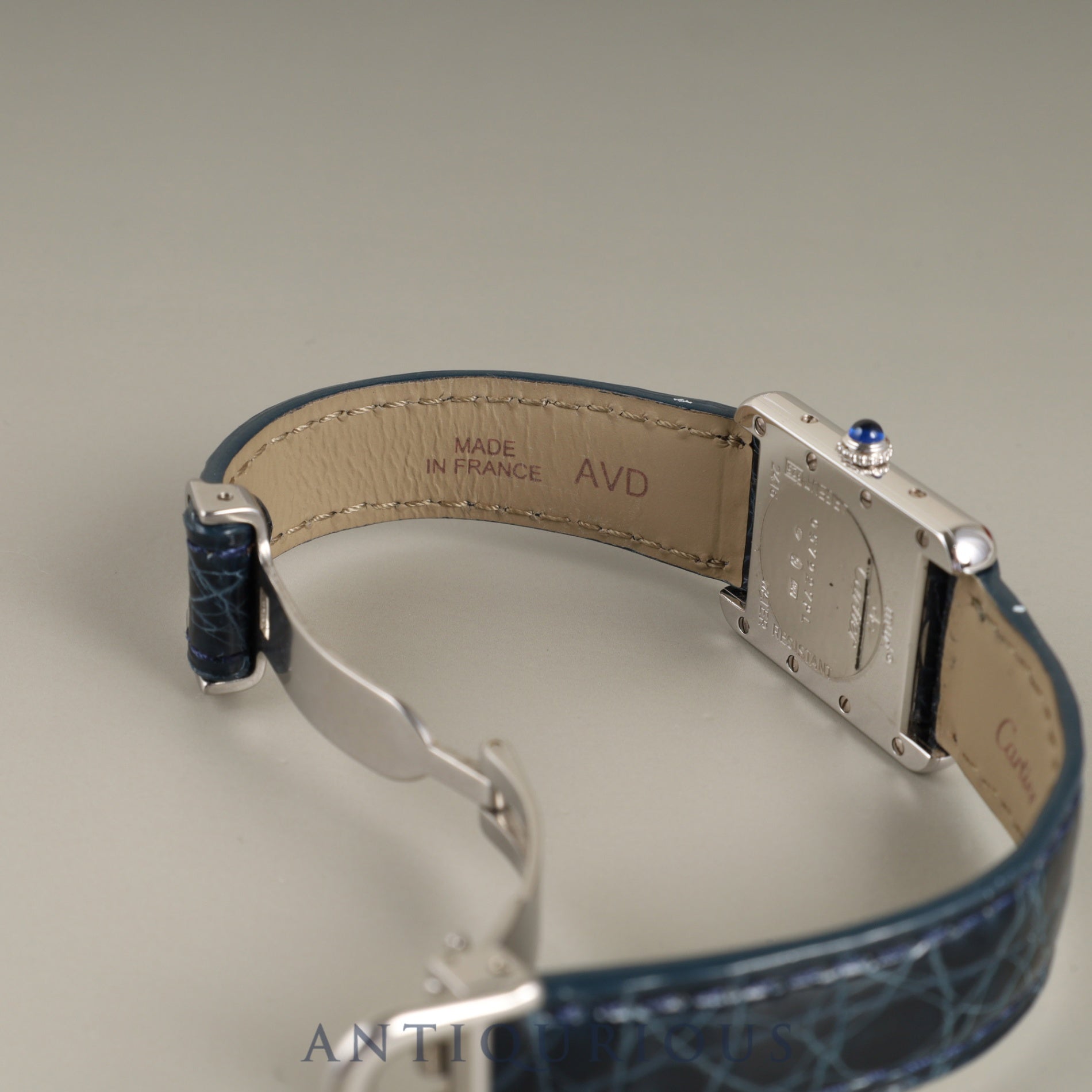 カルティエ マストタンク MM 2416 クォーツ Cal.057 SV925 純正革ベルト(使用感あり) 純正Dバックル(SS) ピンクローマン文字盤 クリスマス限定 オーバーホール済み