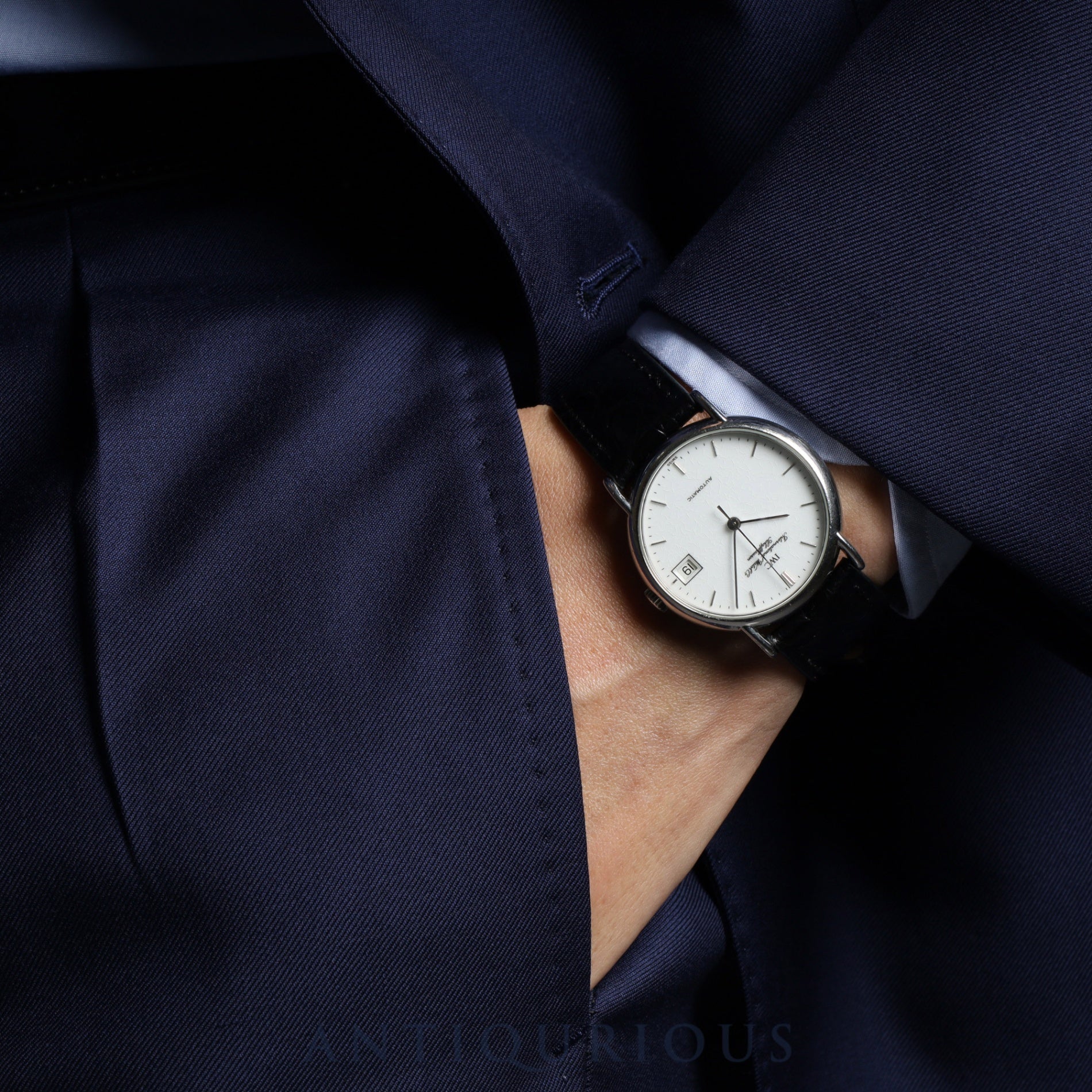 IWC アイダブリュシー ポートフィノ IW351320 自動巻き Cal.37521 SS 革 純正尾錠(SS) ホワイト文字盤 34mm オーバーホール済み