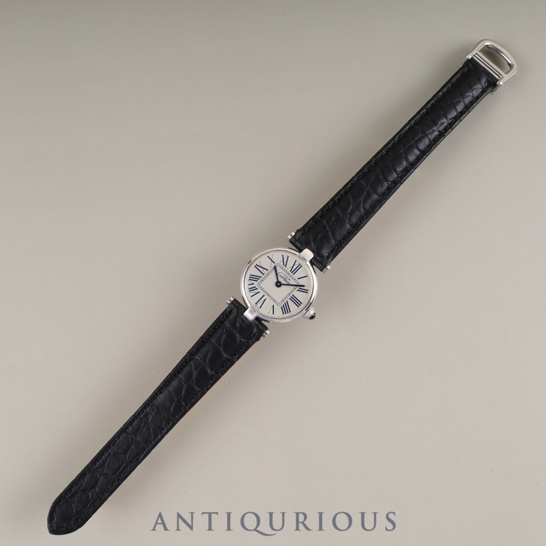 Cartier Must Vendome VLC SM W1007165 / 1850 Quartz Cal.90 SV925 Leather Genuine D-buckle (SS) Opalan dial Overhauled