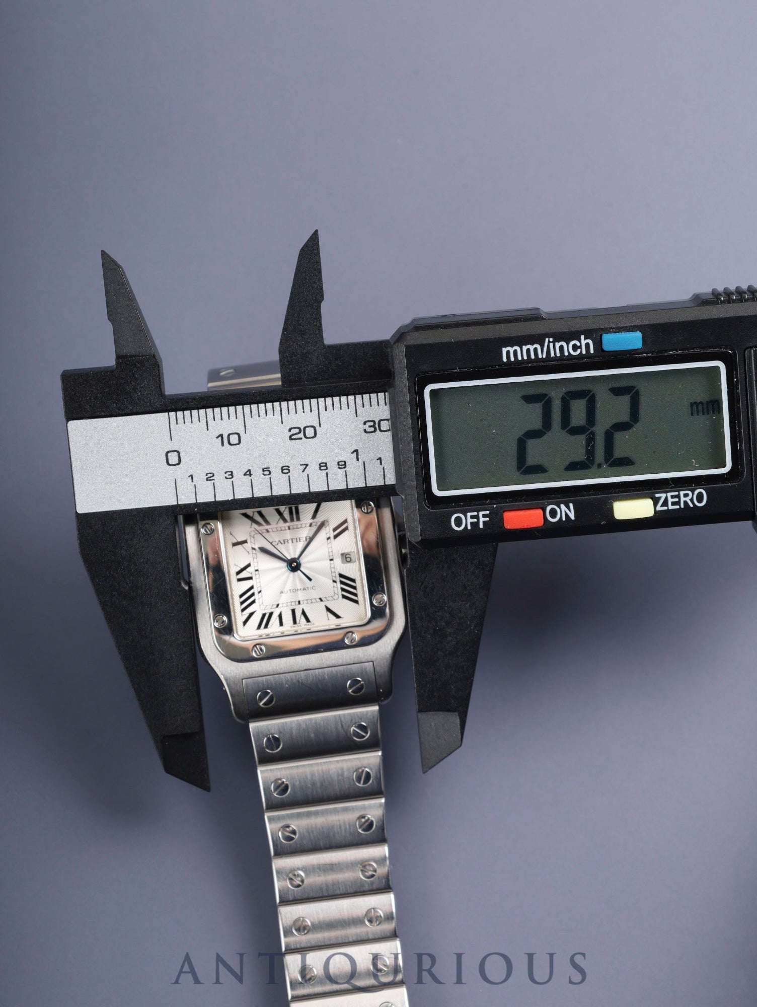 カルティエ サントス ガルベ LM W20055D6 / 2319 自動巻き Cal.120 SS SS シルバーギョーシェ文字盤 オーバーホール済み
