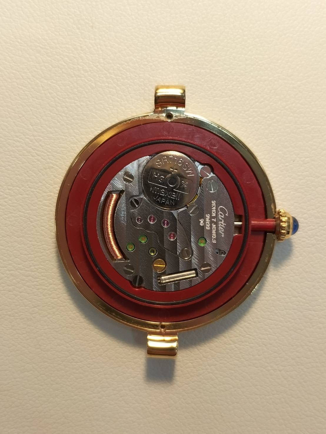 カルティエ マスト ヴァンドーム VLC LM 1861 クォーツ Cal.90 SV925 革 純正尾錠(GP)飛びアラビアCC文字盤 オーバーホール済み