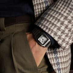 カルティエ サントス ガルベ LM W20055D6 / 2319 自動巻き SS SS シルバーギョーシェ文字盤 カルティエブティックにてコンプリートサービス(フルメンテナンス)済み