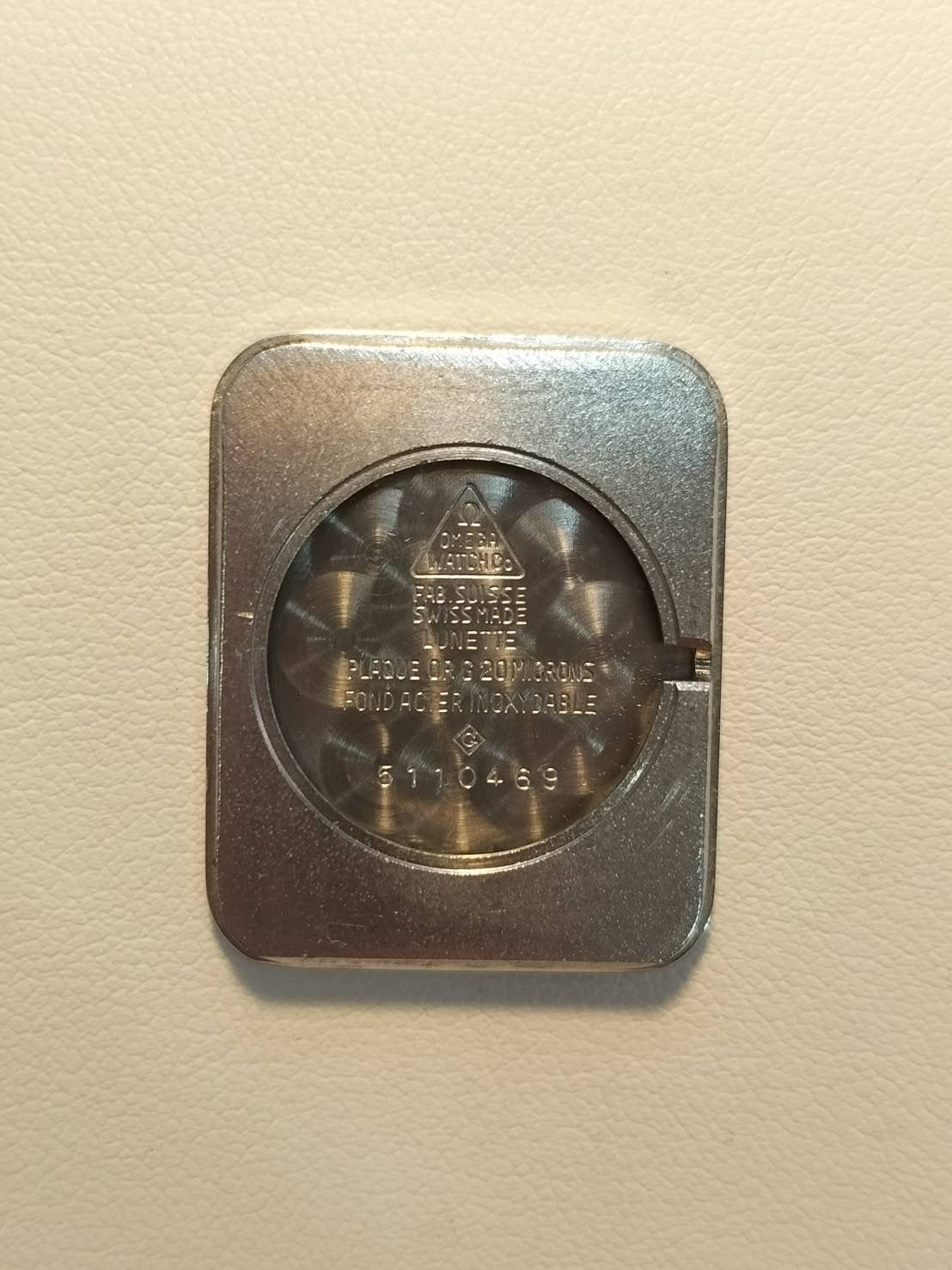 オメガ ジュネーブ 5110469 手巻き Cal.625 SS 革 社外尾錠(GP)ブルー文字盤(ガラス小傷)オーバーホール済み