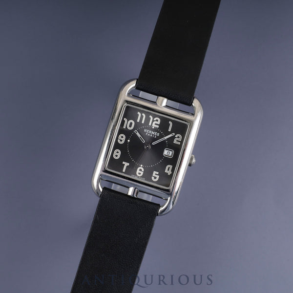 エルメス ケープコッドCC2.710 クォーツ SS 革 純正尾錠(SS) グレー文字盤 オーバーホール済み