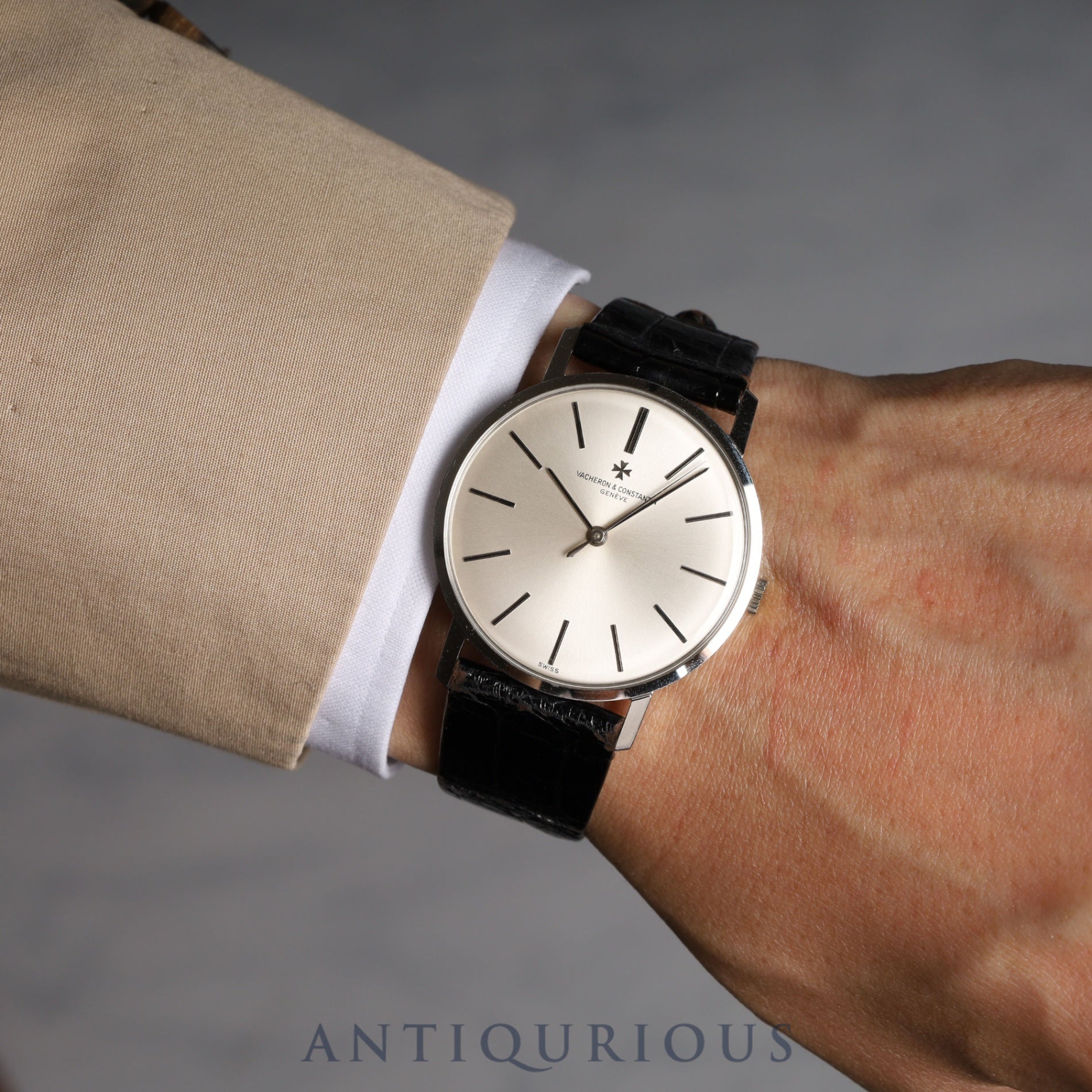 Vacheron Constantin Round 6563 Manual Winding Cal.K1002/2 SS Leather Silver Dial 35.0mm
