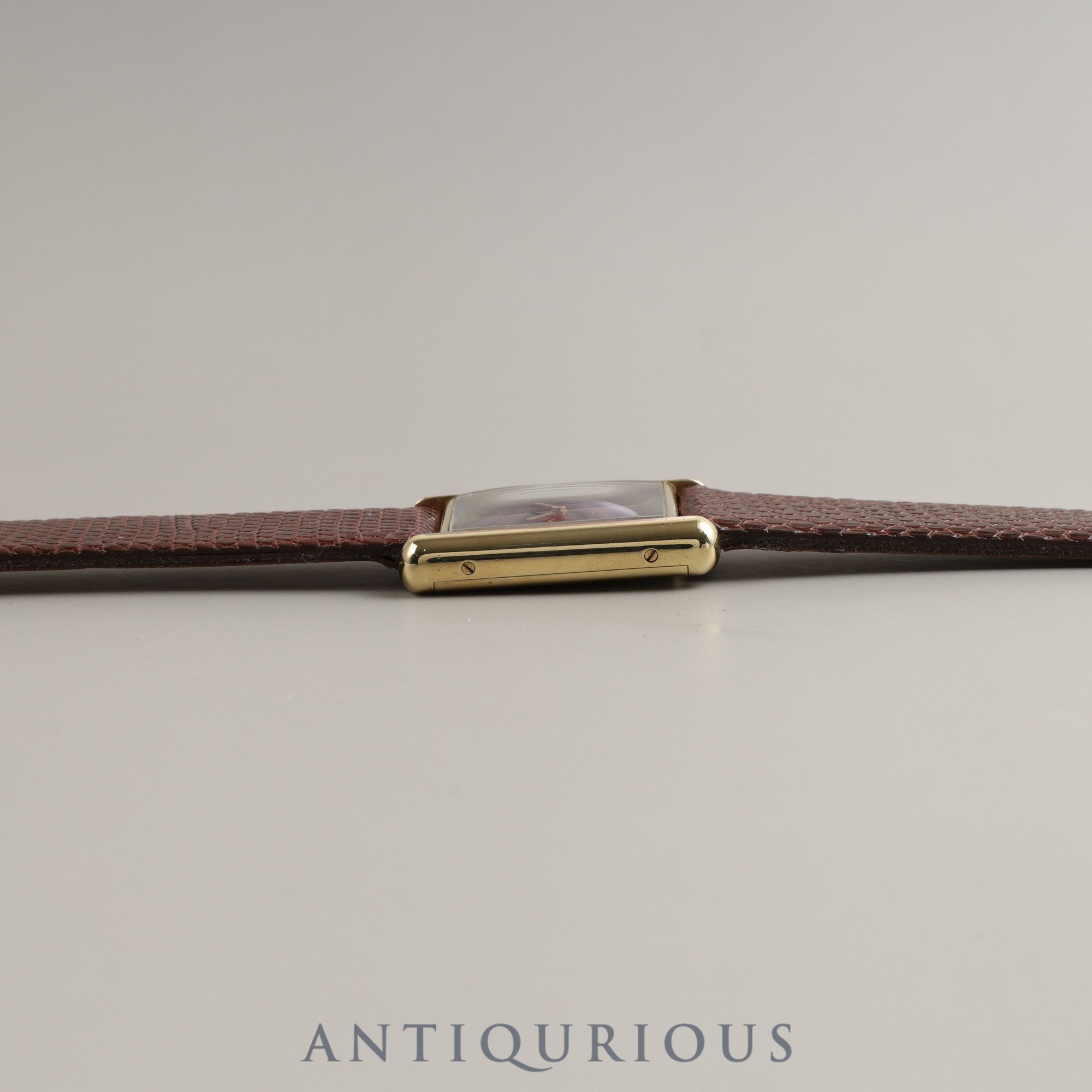 Cartier Must Tank LM Manual winding 925 Leather Genuine buckle (GP) Mahogany dial Overhauled