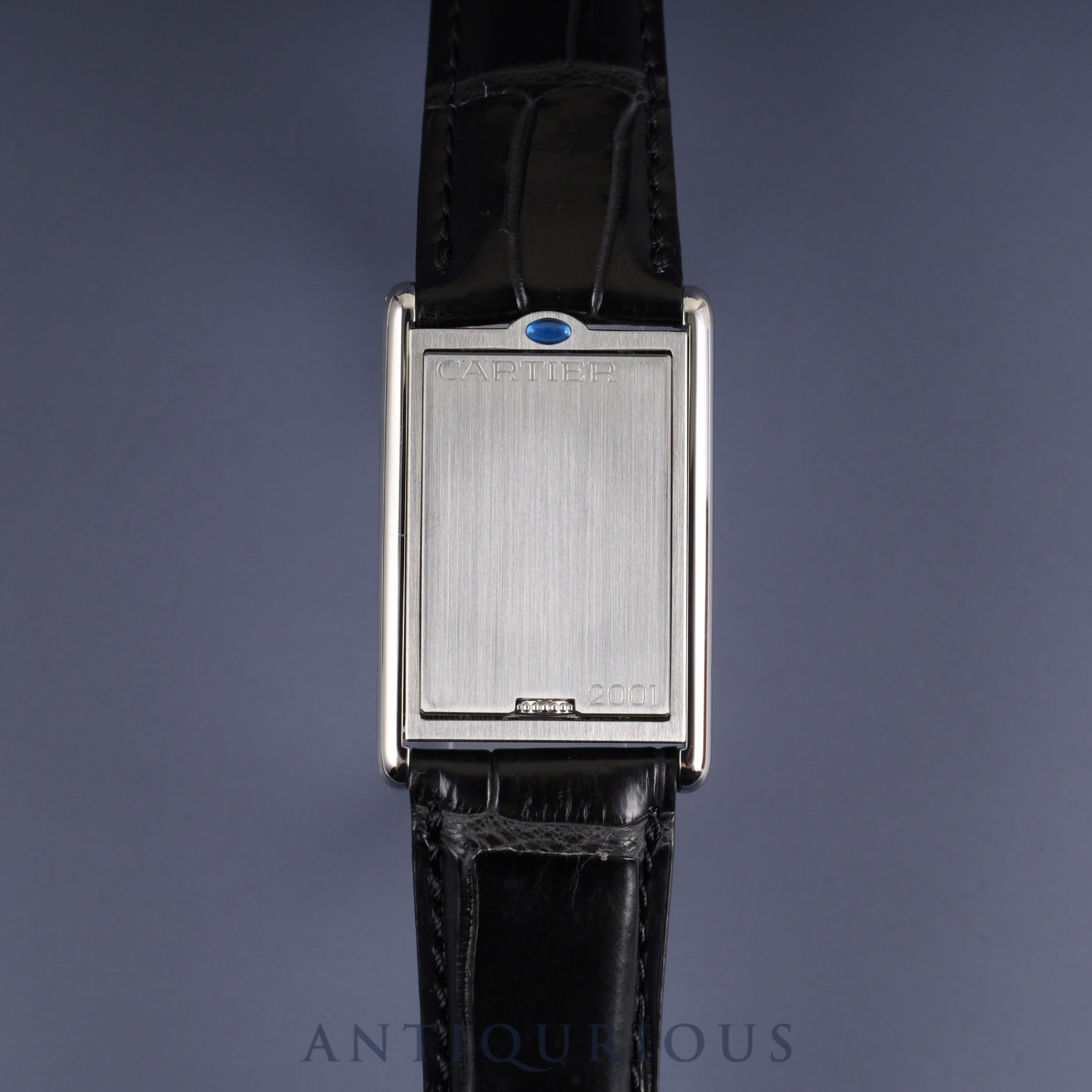 Cartier Tank Basculante LM W10X1358 / 2390 Manual winding SS Leather Genuine buckle (SS) Silver dial Box Complete service (full maintenance) completed at Cartier boutique