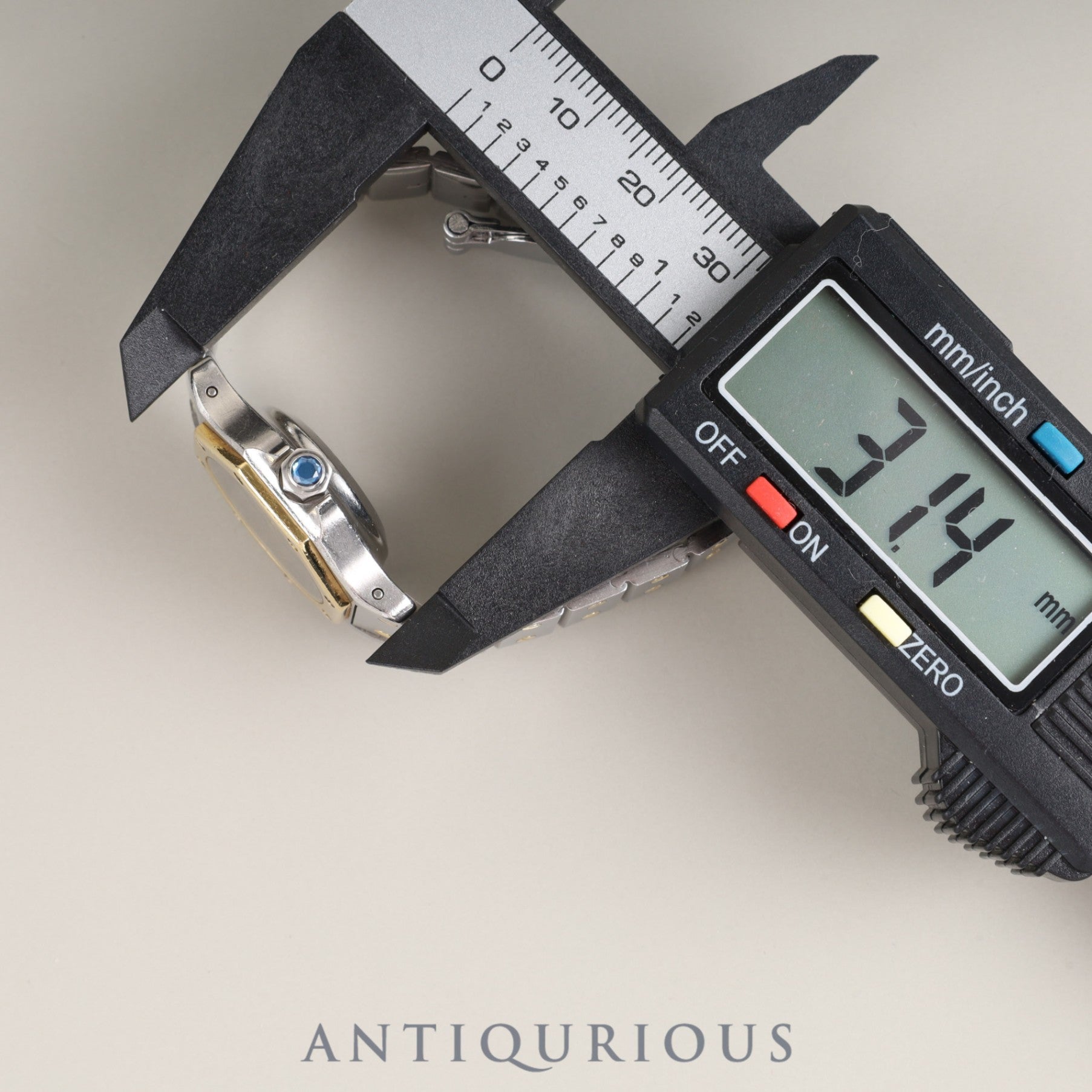 Cartier Santos Octagon SM 2039488 / 0907 Automatic SS/YG SS/YG Grey ghost dial Overhauled Bracelet cleaned by Cartier