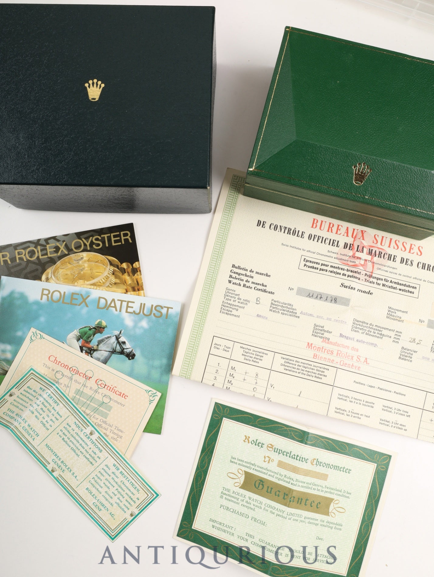 ロレックス デイトジャスト サンダーバード 1625/3 自動巻き Cal.1560 SS/YG シルバー文字盤 箱 クロノメーター証明書(1961年 / 個人名記載) 71番台(1960年)オーバーホール済み