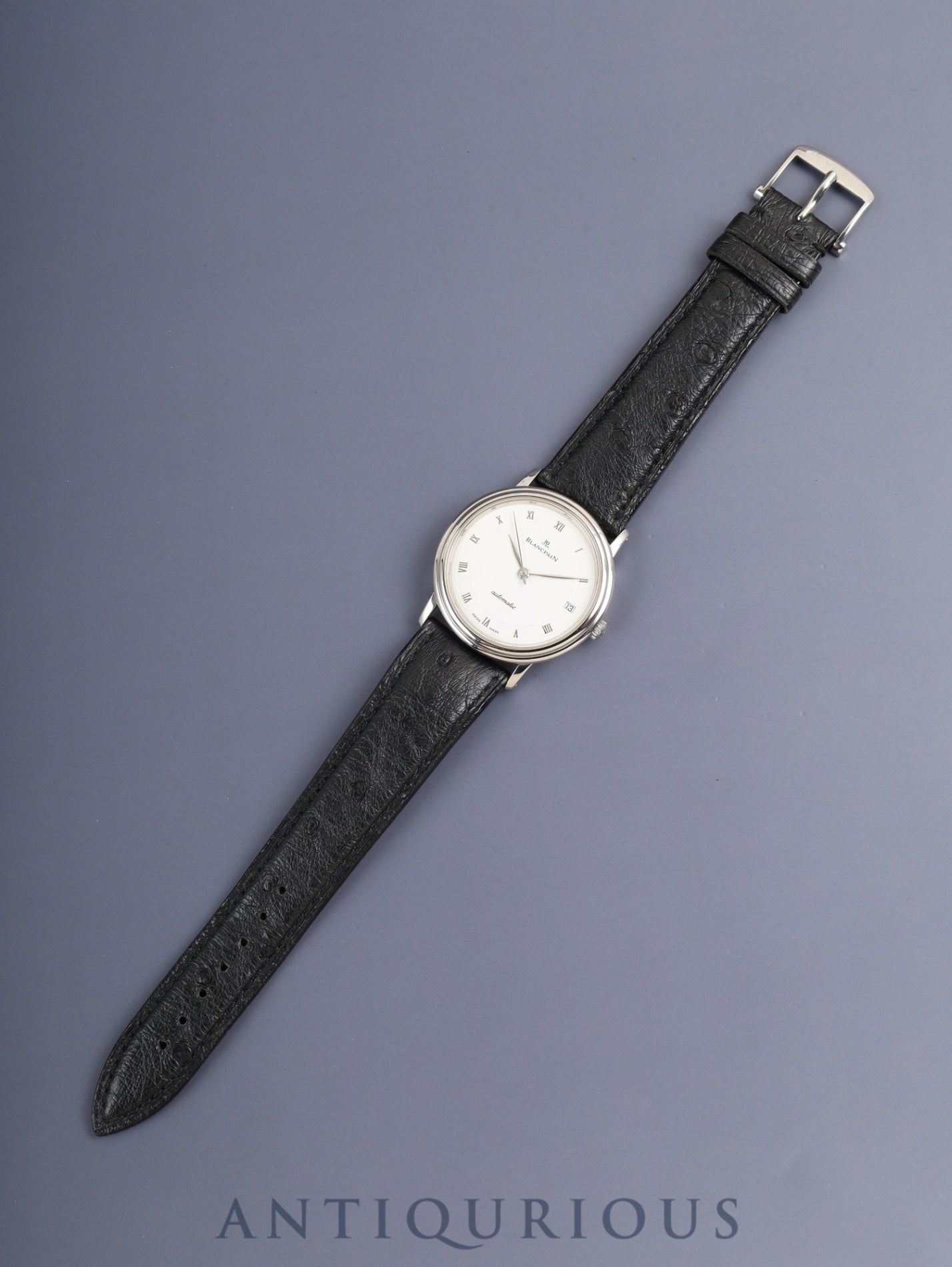 ブランパン ヴィルレ ウルトラスリム 自動巻き Cal.1195 SS 純正革ベルト 純正ピンバックル(SS)ホワイトローマン文字盤 オーバーホール済み