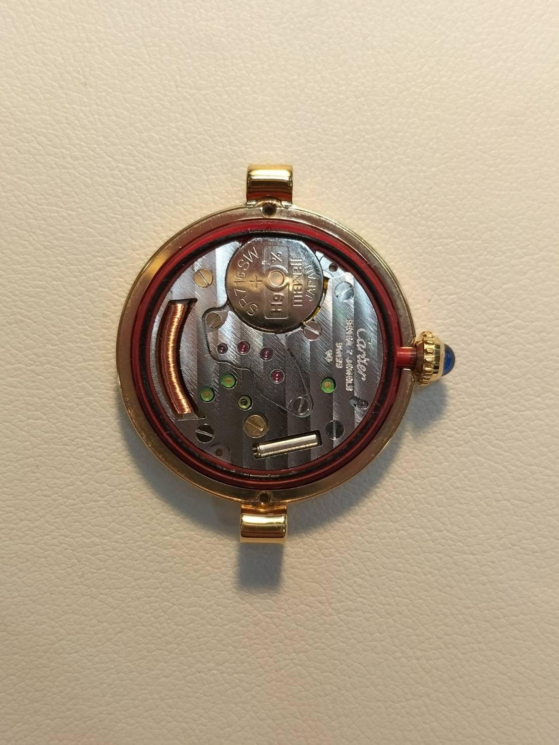 カルティエ マスト ヴァンドーム VLC SM W1009854 / 1851 クォーツ Cal.90 SV925 革 純正Dバックル(GP)アラビア文字盤 箱 オーバーホール済み