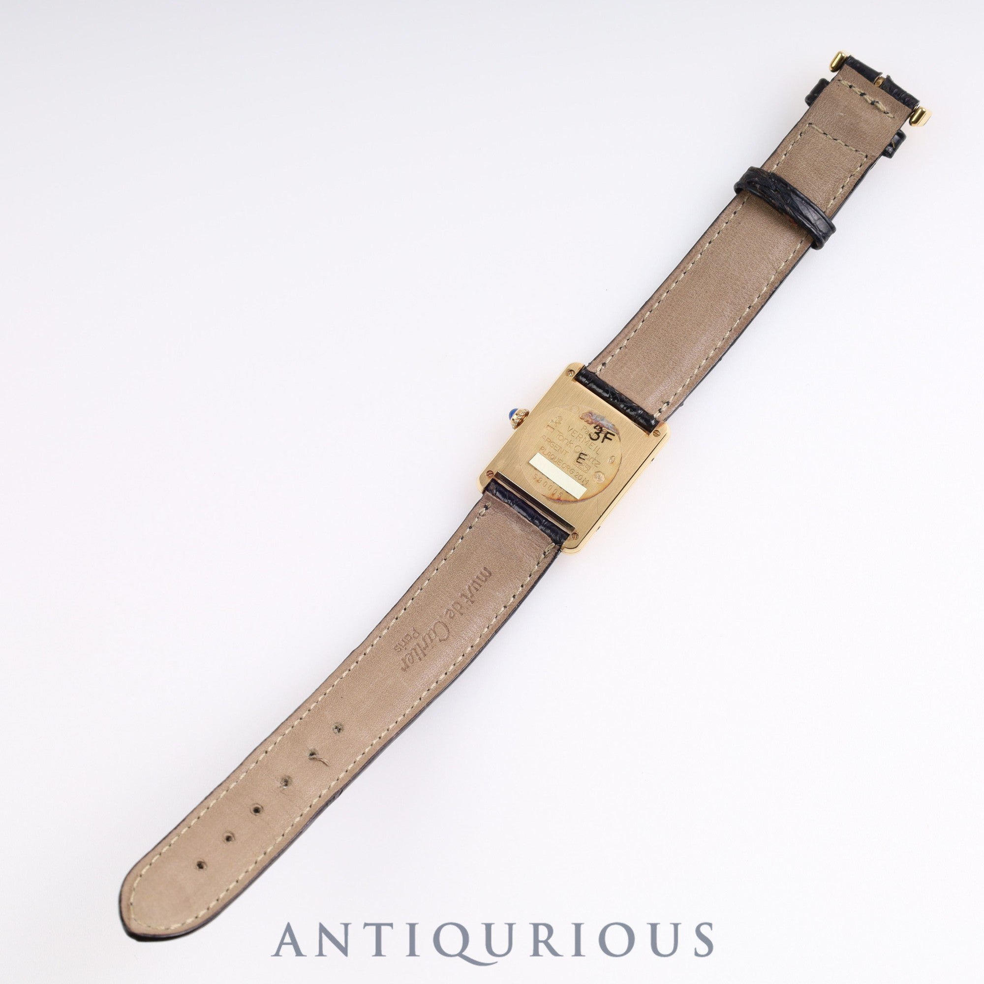 Cartier Must Tank LM QZ 590005 SV925 Leather Opalan Dial Box Warranty (1995)