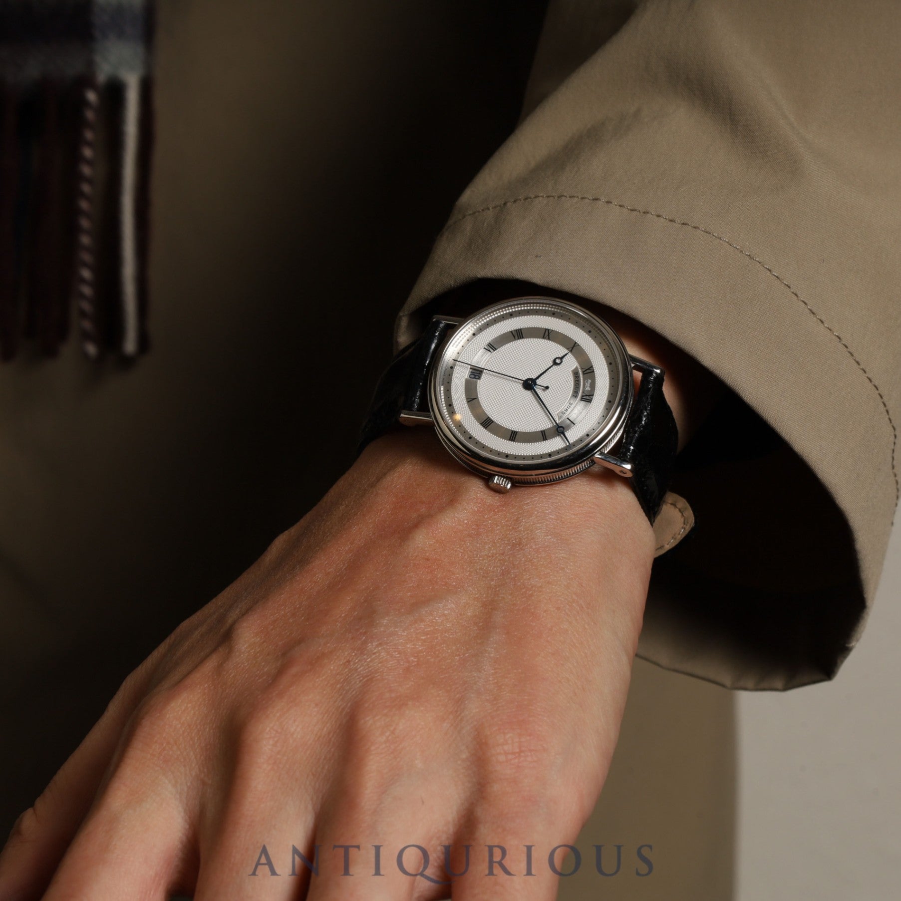 ブレゲ クラシック ツインバレル 5930BB /12/986 自動巻き Cal.517/1 750WG 革 純正尾錠(750WG)シルバーローマン文字盤 箱 冊子 保証書(2012年)オーバーホール済み