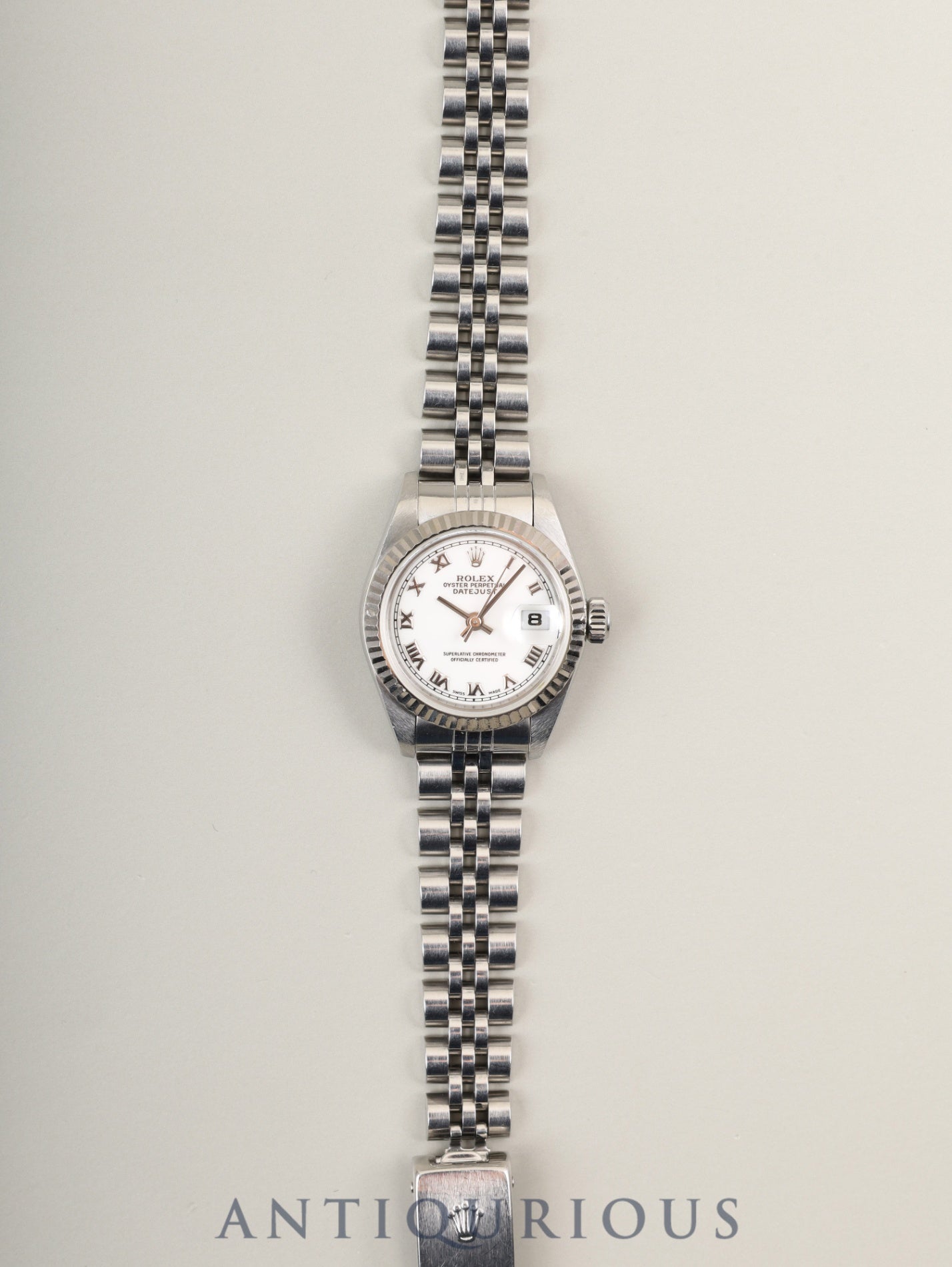 ロレックス デイトジャスト 69174 自動巻き Cal.2135 SS×WG SS ホワイト文字盤 箱 タグ 保証書(1999年)オーバーホール済み