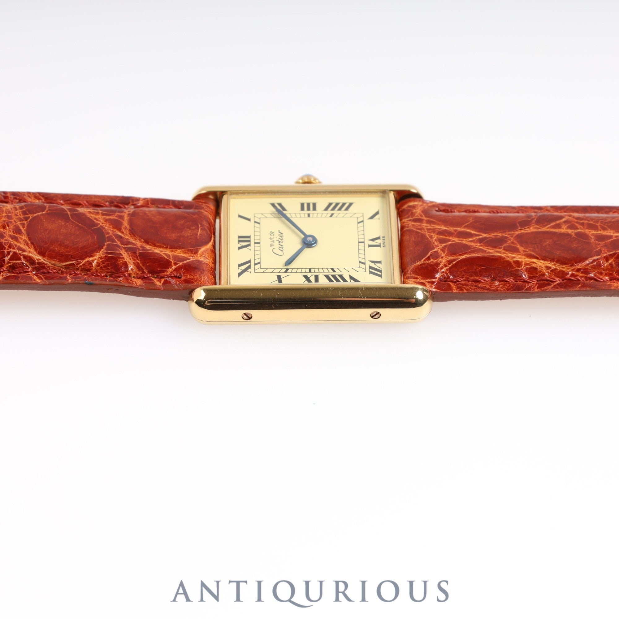 Cartier Must Tank LM QZ Ivory Roman Dial