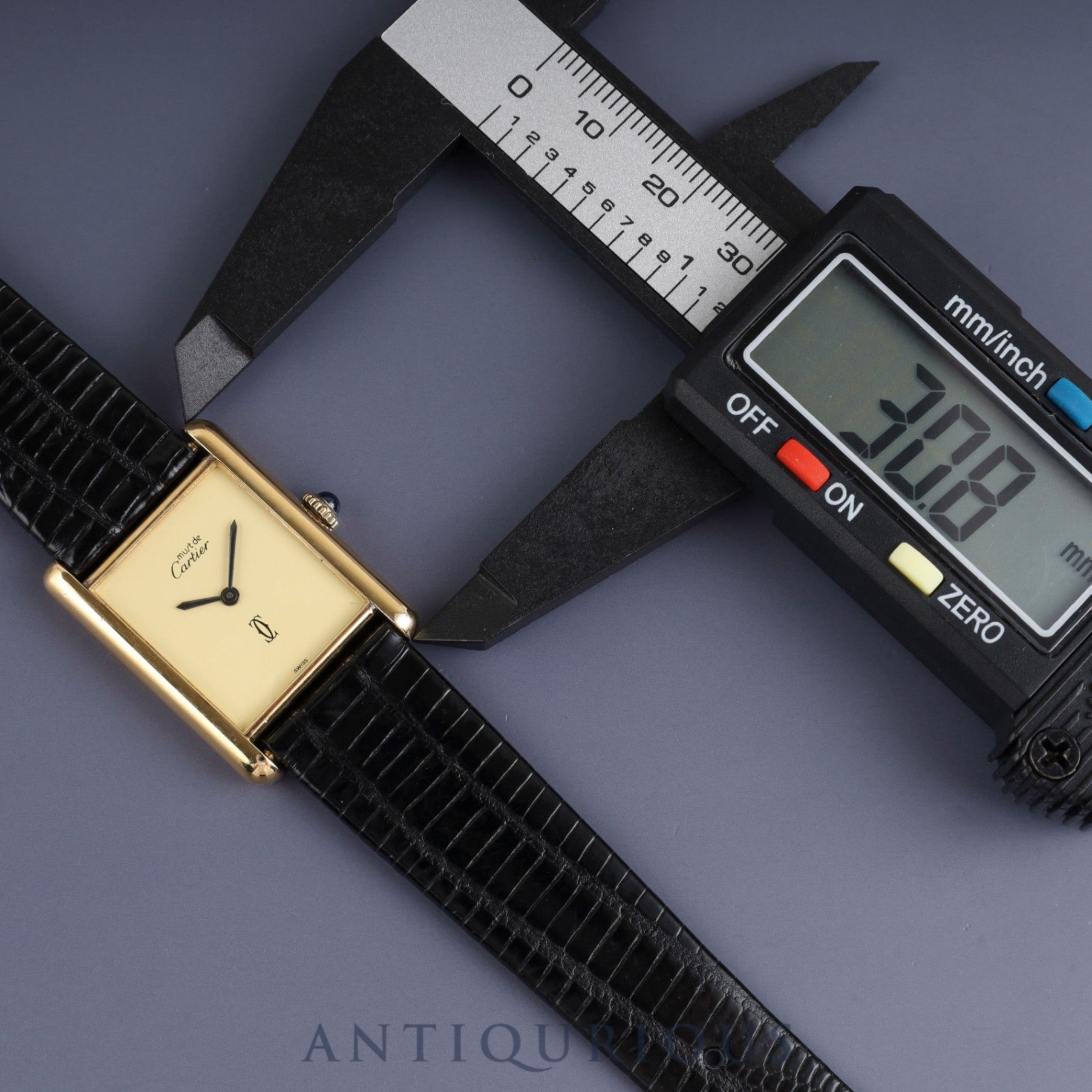 Cartier Must Tank LM Manual winding Cal.78-1 SV925 Leather Genuine buckle (GP) Ivory dial Overhauled