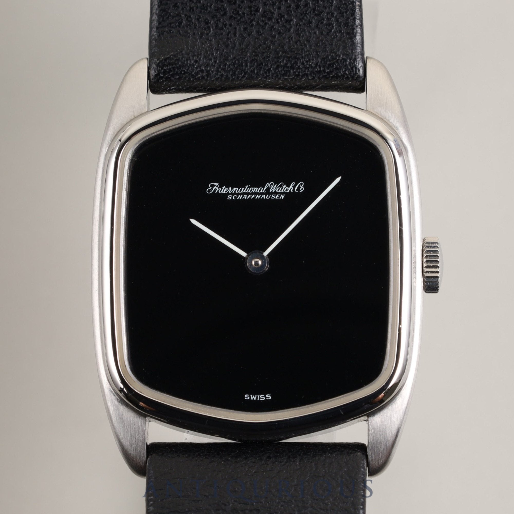 IWC ダヴィンチライン 手巻き SS 純正革ベルト 純正尾錠(SS)ブラック文字盤 オーバーホール済みアイダブリュシー