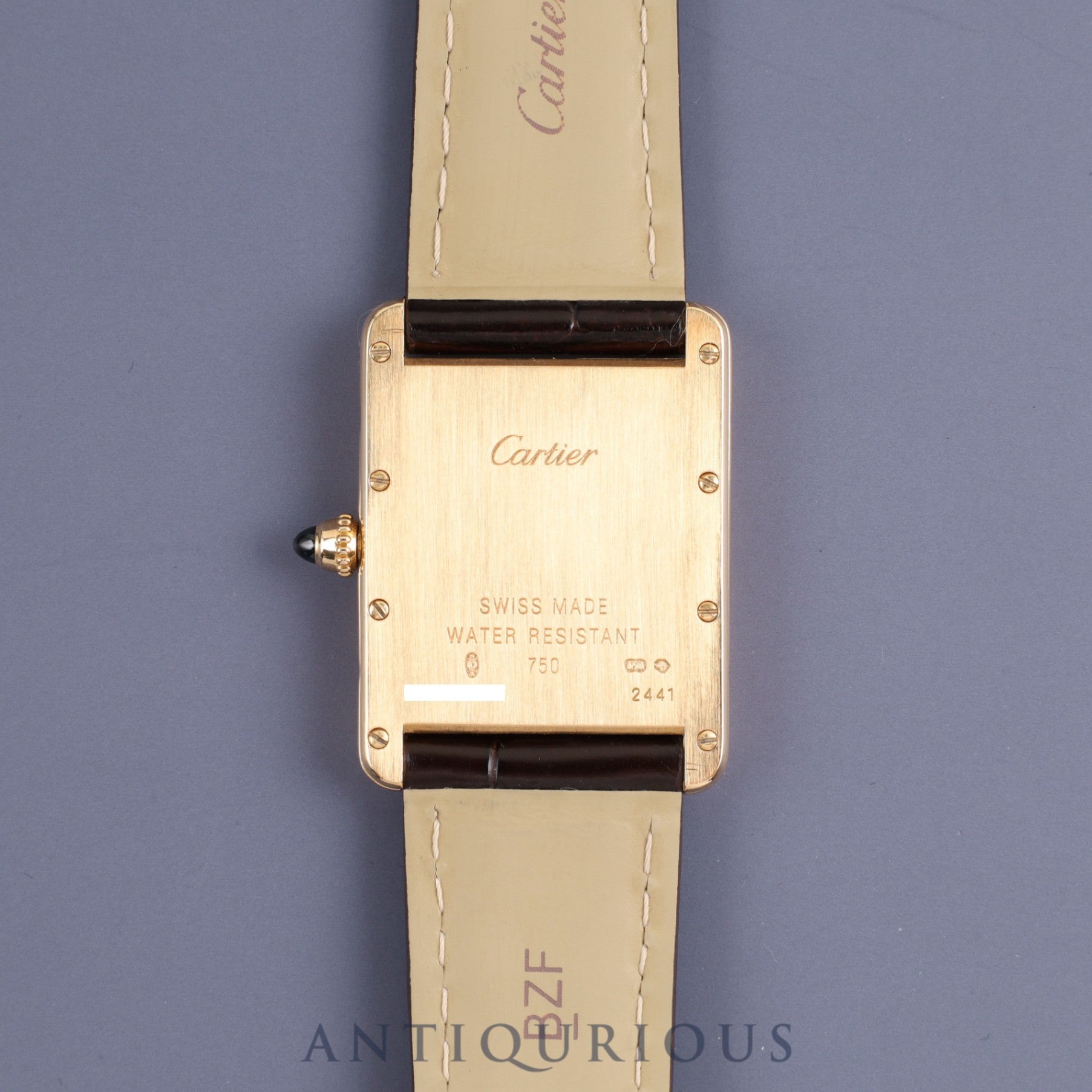 カルティエ タンクルイカルティエ LM W1529756 / 2441 クォーツ YG 純正革 純正尾錠(750)ホワイト文字盤 保証書 メンテナンス済み
