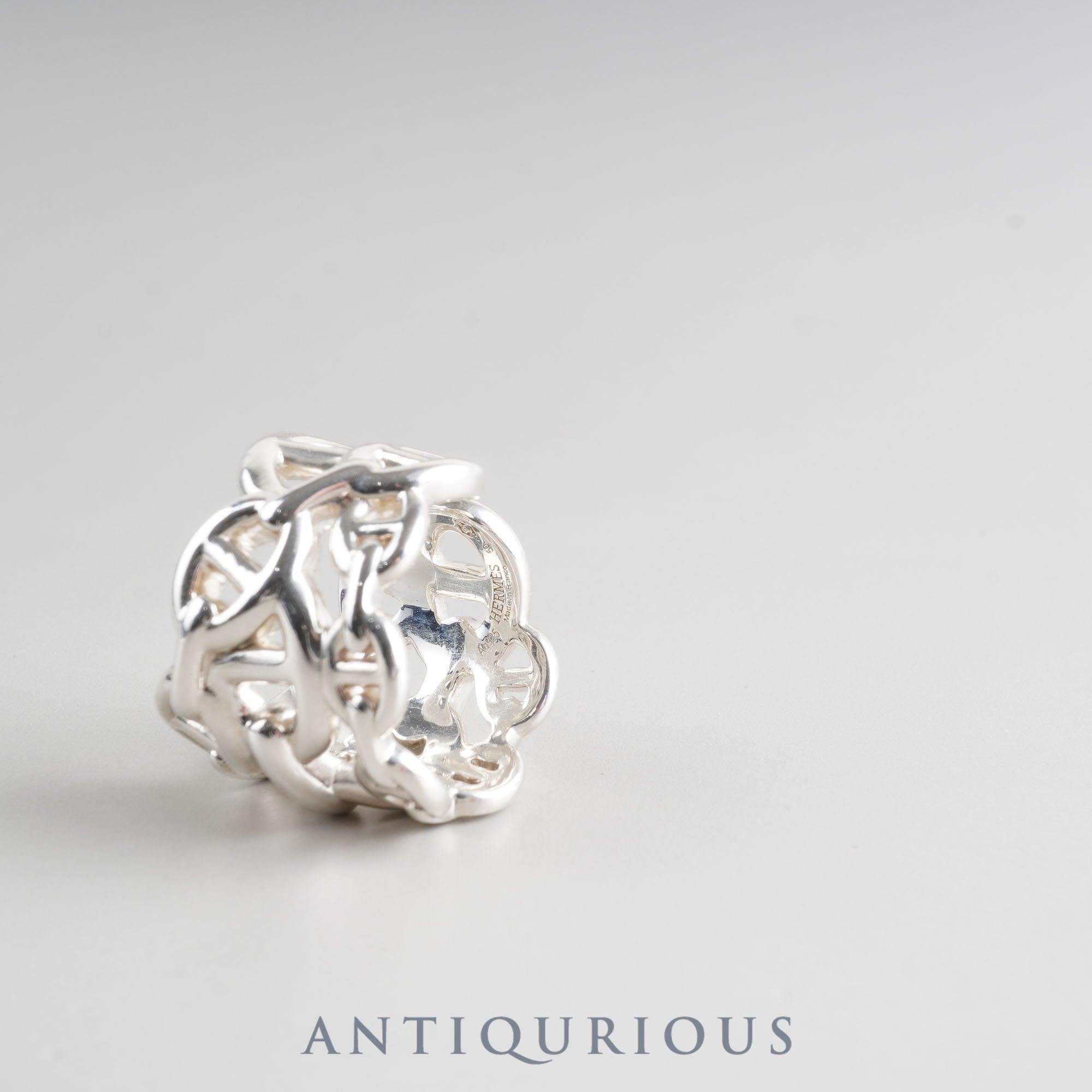 Hermes Ring Chaine d'Ancre Anchaine GM SV925 50 Size 10