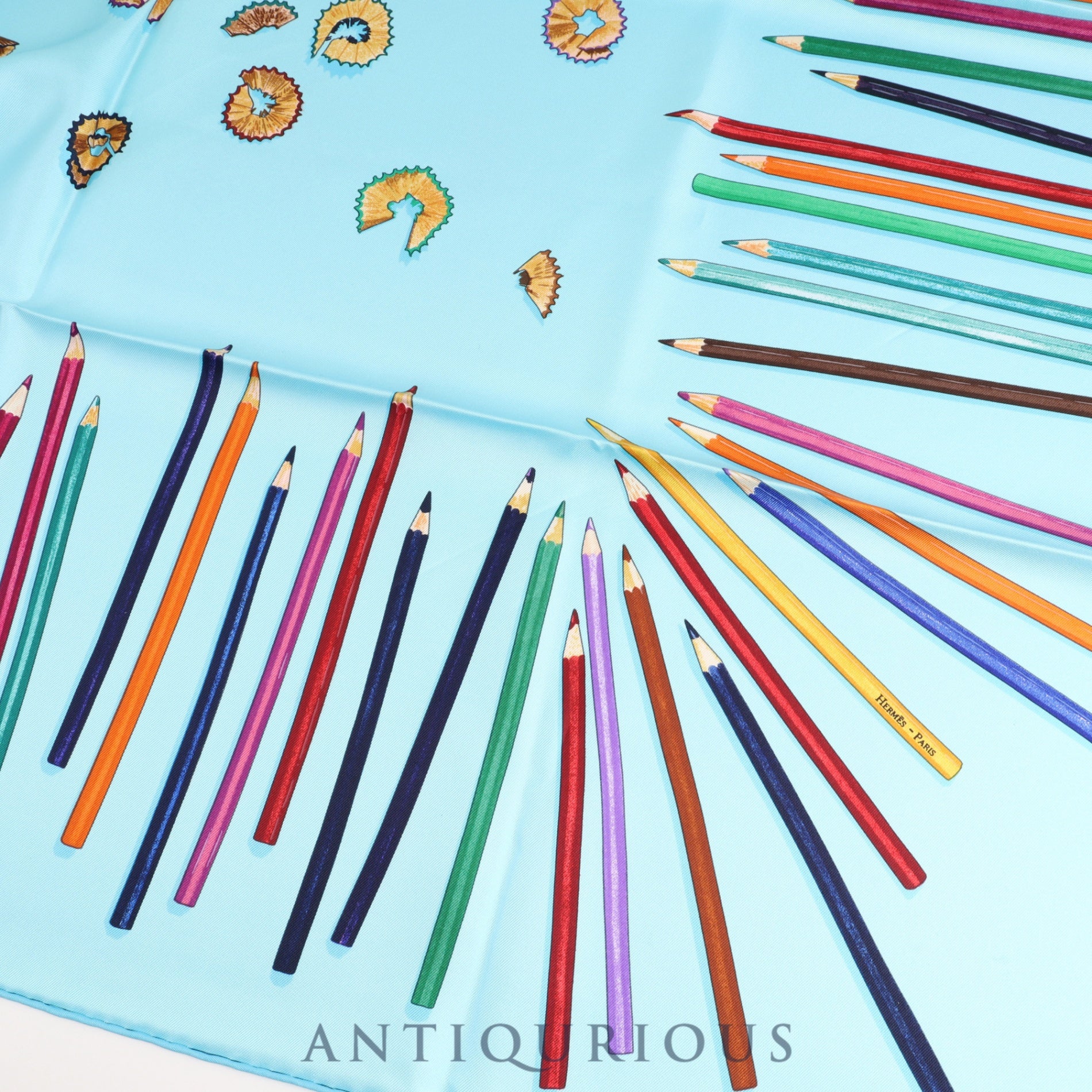 Hermes scarf Carre 90 A VOS CRAYONS Get out your colored pencils SILK 100%