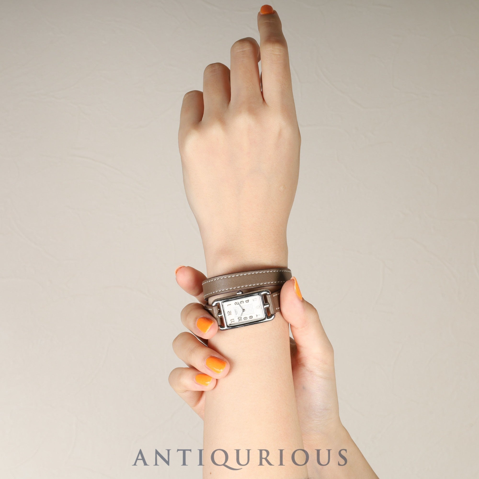 エルメス ナンタケットNA2.210 クォーツ Cal.280.002 SS 純正革ベルト(□R刻印:2014年) 純正尾錠(SS)シルバー文字盤 オーバーホール済み