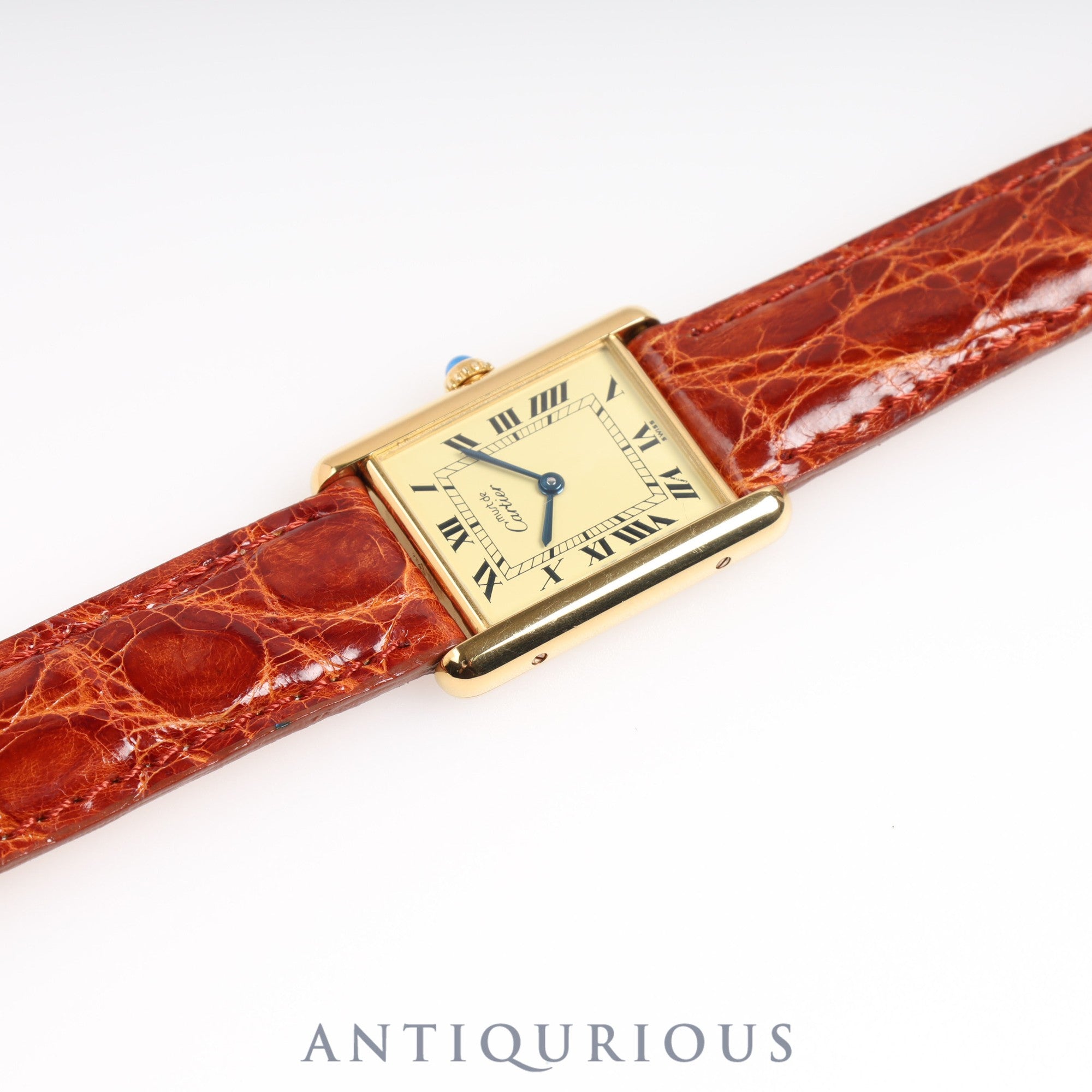 Cartier Must Tank LM QZ Ivory Roman Dial