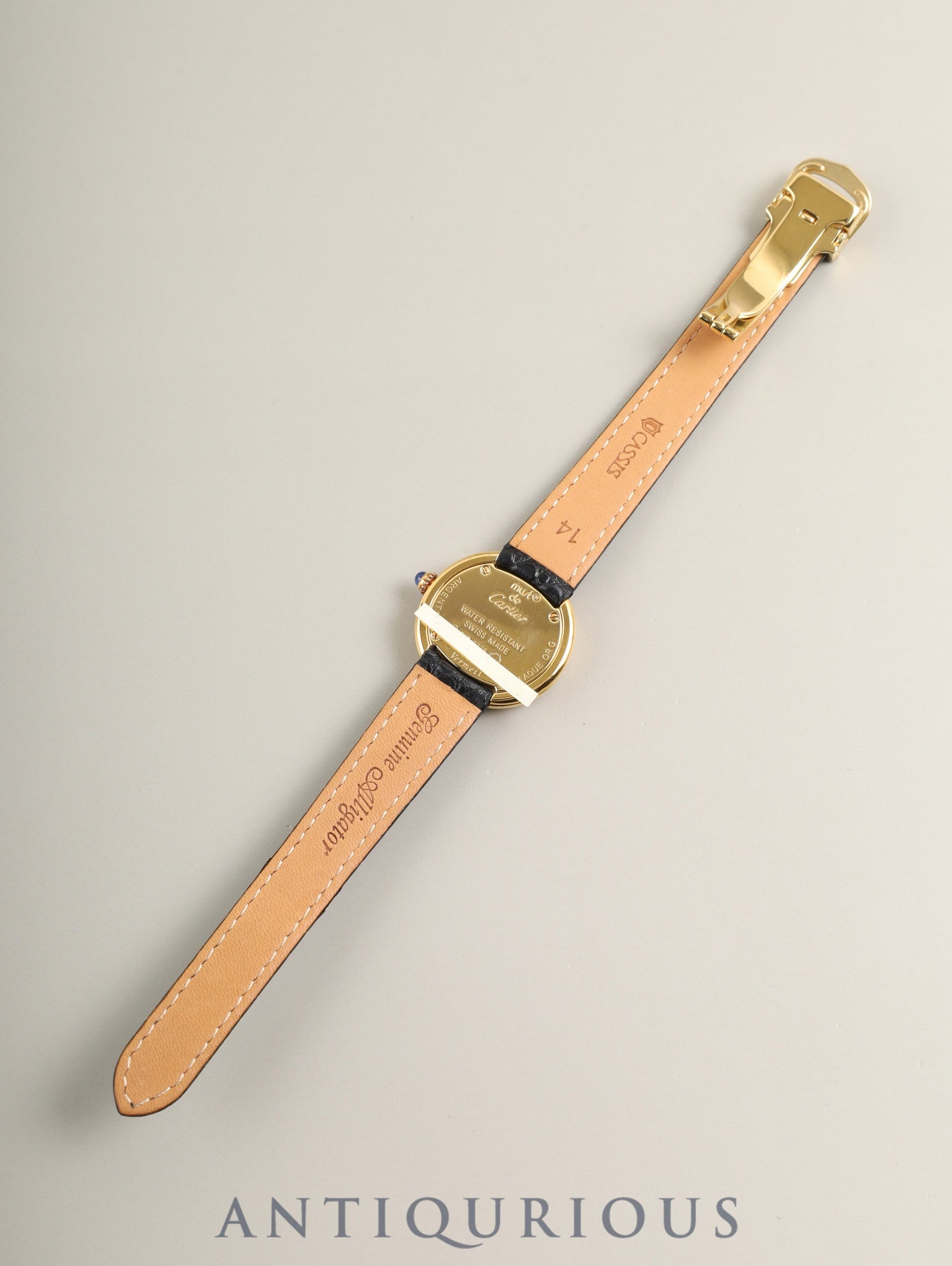 Cartier Must Trinity W1010644 / 2735 Quartz SV925 Leather with original buckle (GP), silver Roman dial, box, warranty (1999), booklets, tag, and original leather strap. Complete service performed at Cartier boutique.