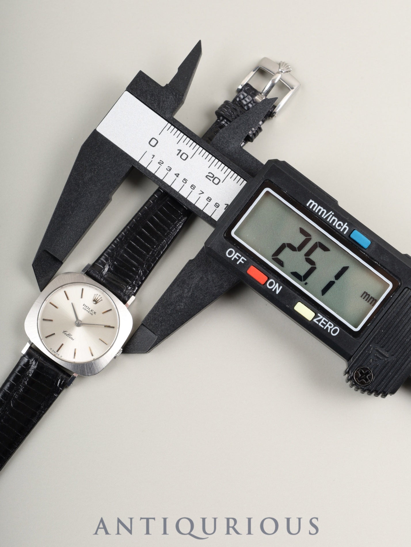 ロレックス チェリーニ 3747 手巻き Cal.1600 750 革 純正尾錠(GP) シルバー文字盤 31番台(1970年) オーバーホール済み