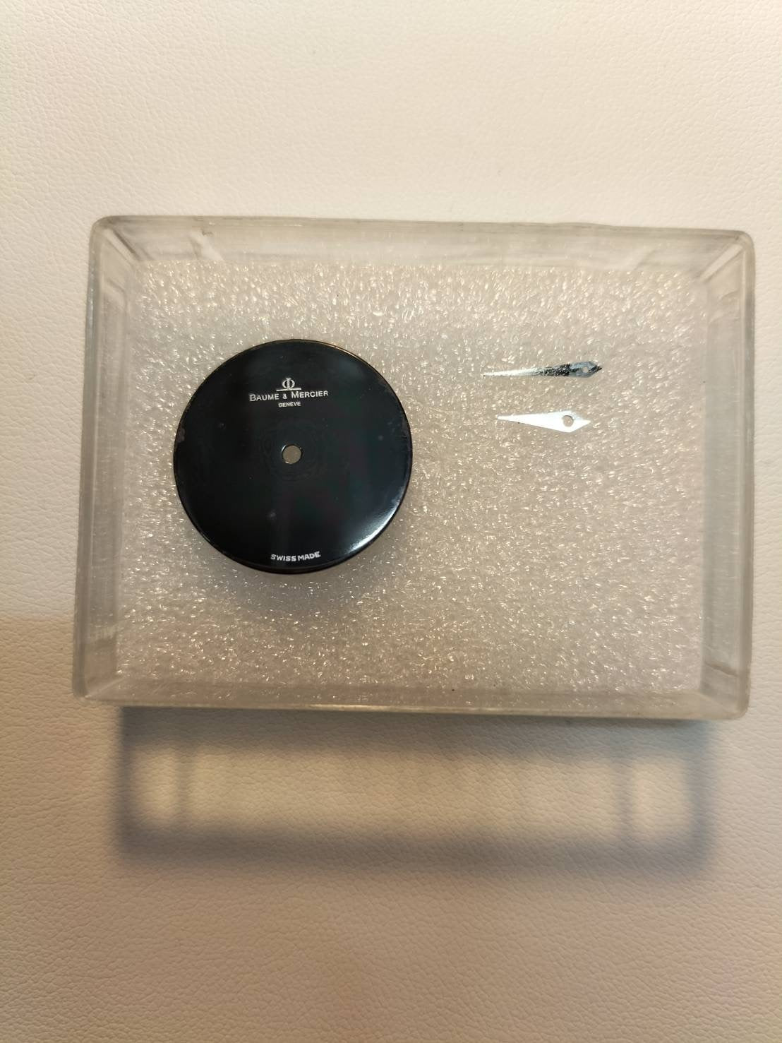 ボーム&メルシエ ラウンド 1612 手巻き SS 革 社外ピンバックル(SS) ブラック文字盤 オーバーホール済み