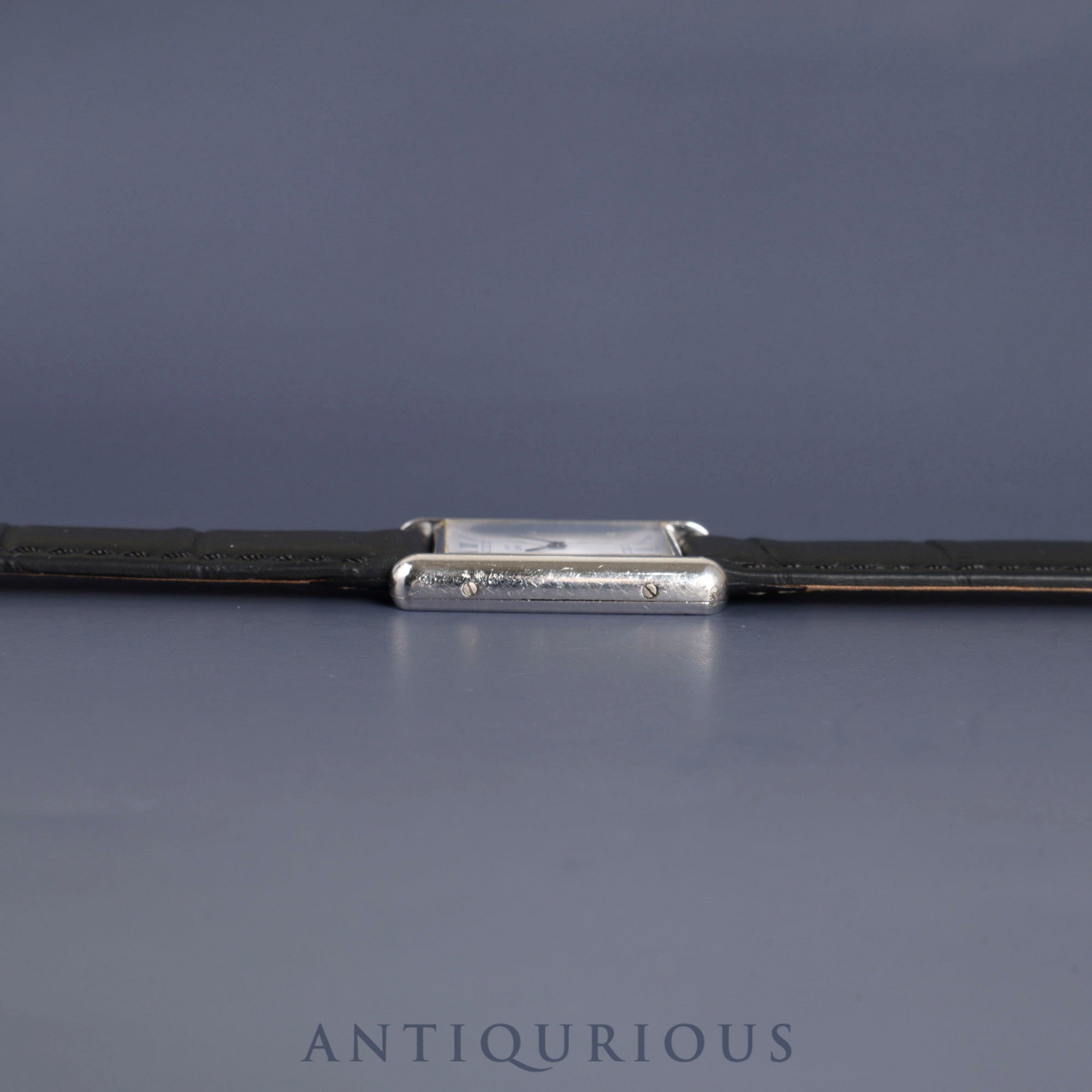 カルティエ マストタンク LM 690006 クォーツ Cal.690 SV925 革 純正尾錠(SS) ホワイトローマン文字盤 オーバーホール済み