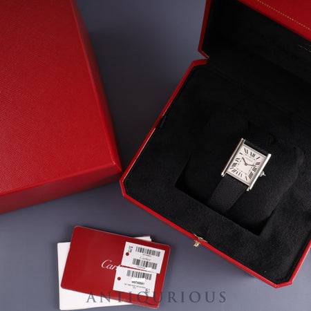 Cartier Tank Must LM WSTA0041 / 4323 Quartz Cal.157 SS Genuine leather strap Genuine buckle (SS) Silver Roman dial Box Booklet Warranty (2021) Overhauled