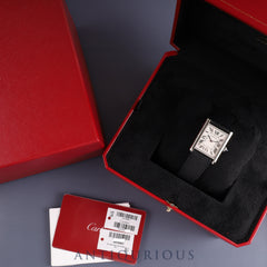 カルティエ タンクマスト LM WSTA0041 / 4323 クォーツ Cal.157 SS 純正革ベルト 純正尾錠(SS)シルバーローマン文字盤 箱 冊子 保証書(2021年)オーバーホール済み