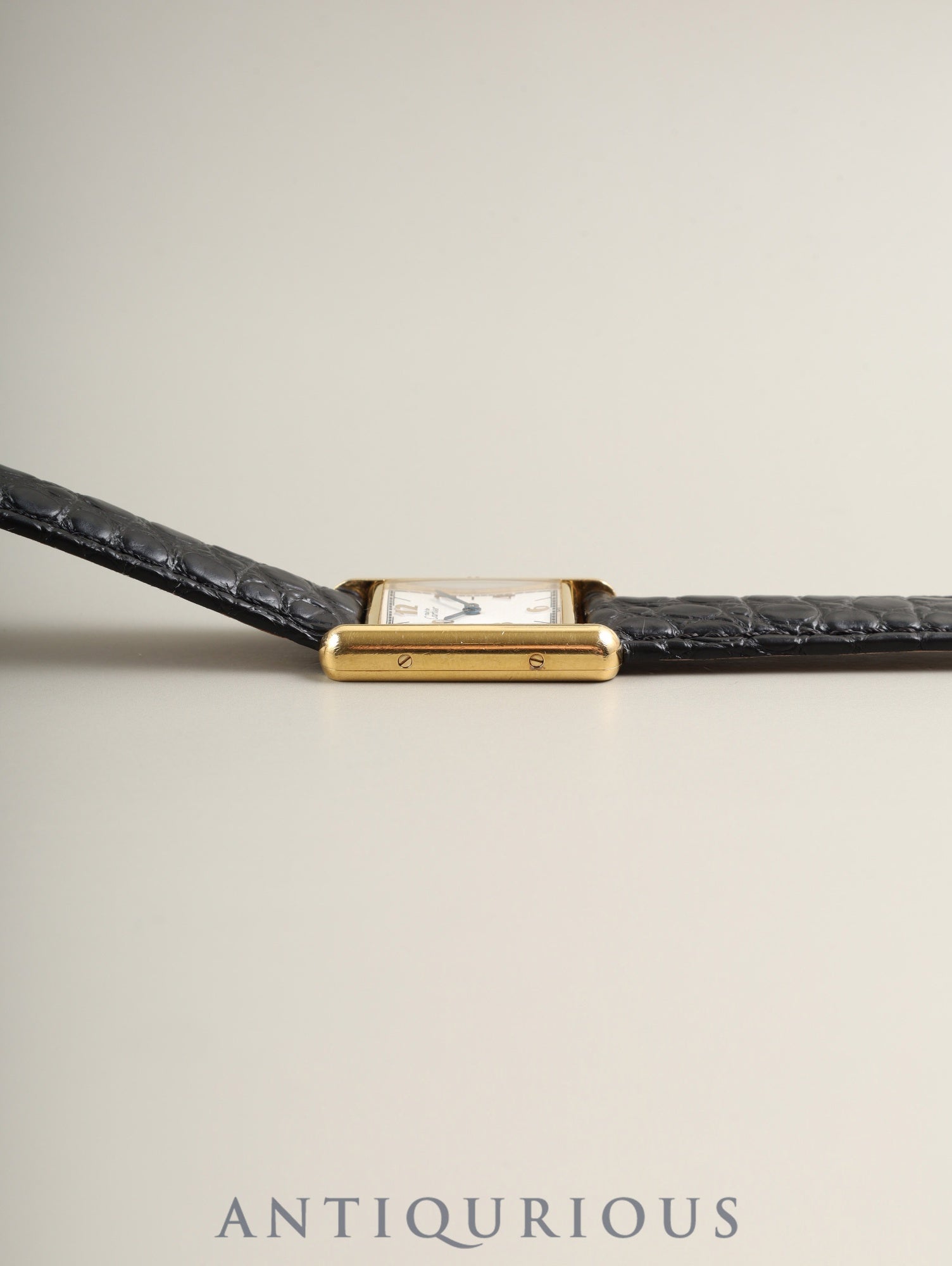 カルティエ マストタンク SM W1008354 / 1613 クォーツ Cal.057 SV925 革 純正Dバックル(GP)飛びアラビアCC文字盤(SWISS表記)箱 冊子 保証書(無記載)オーバーホール済み