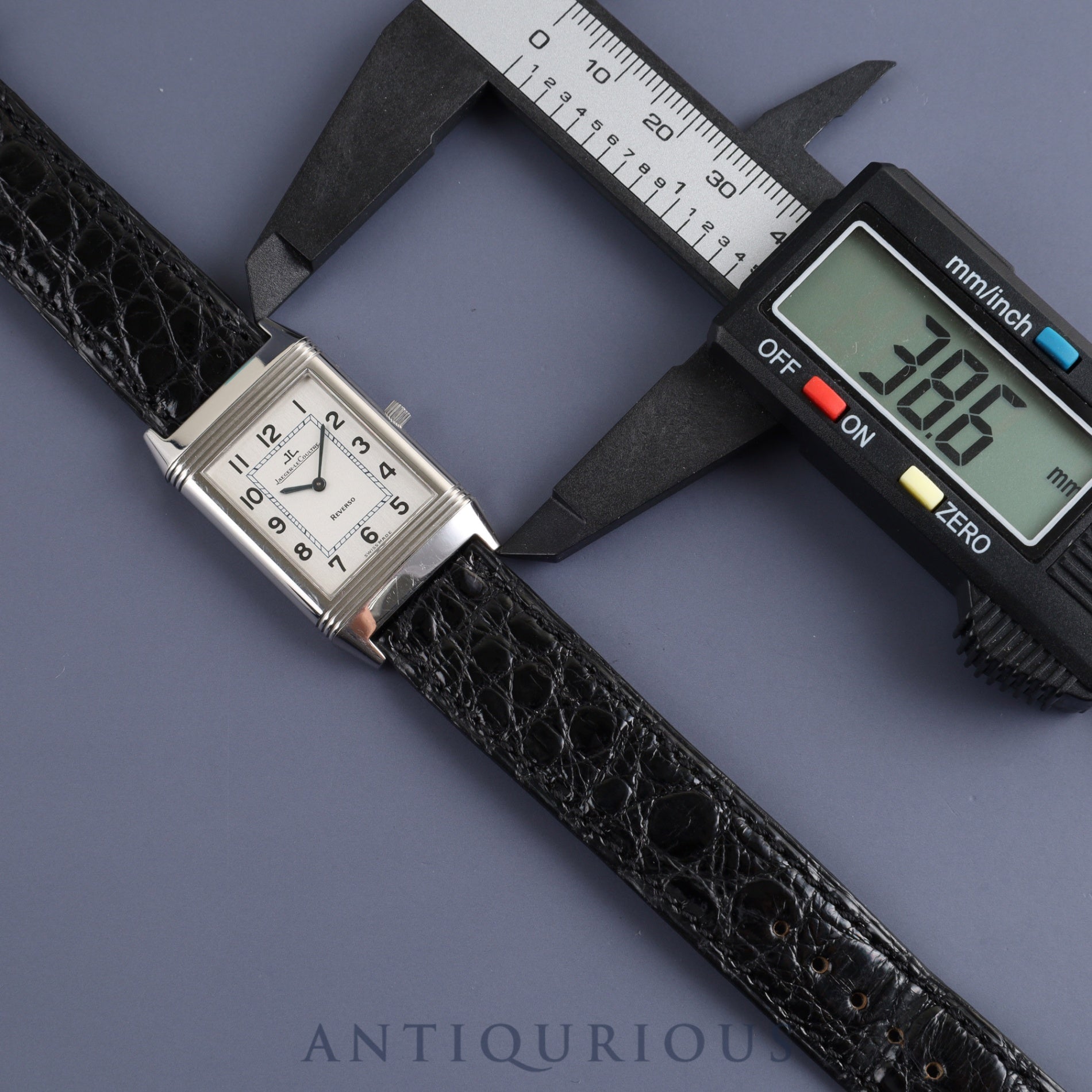 Jaeger-LeCoultre Reverso Classic 250.8.86 Manual winding Cal.846/2 SS Genuine leather strap Genuine buckle (SS) Arabic dial 23 x 38mm Overhauled Case back engraved