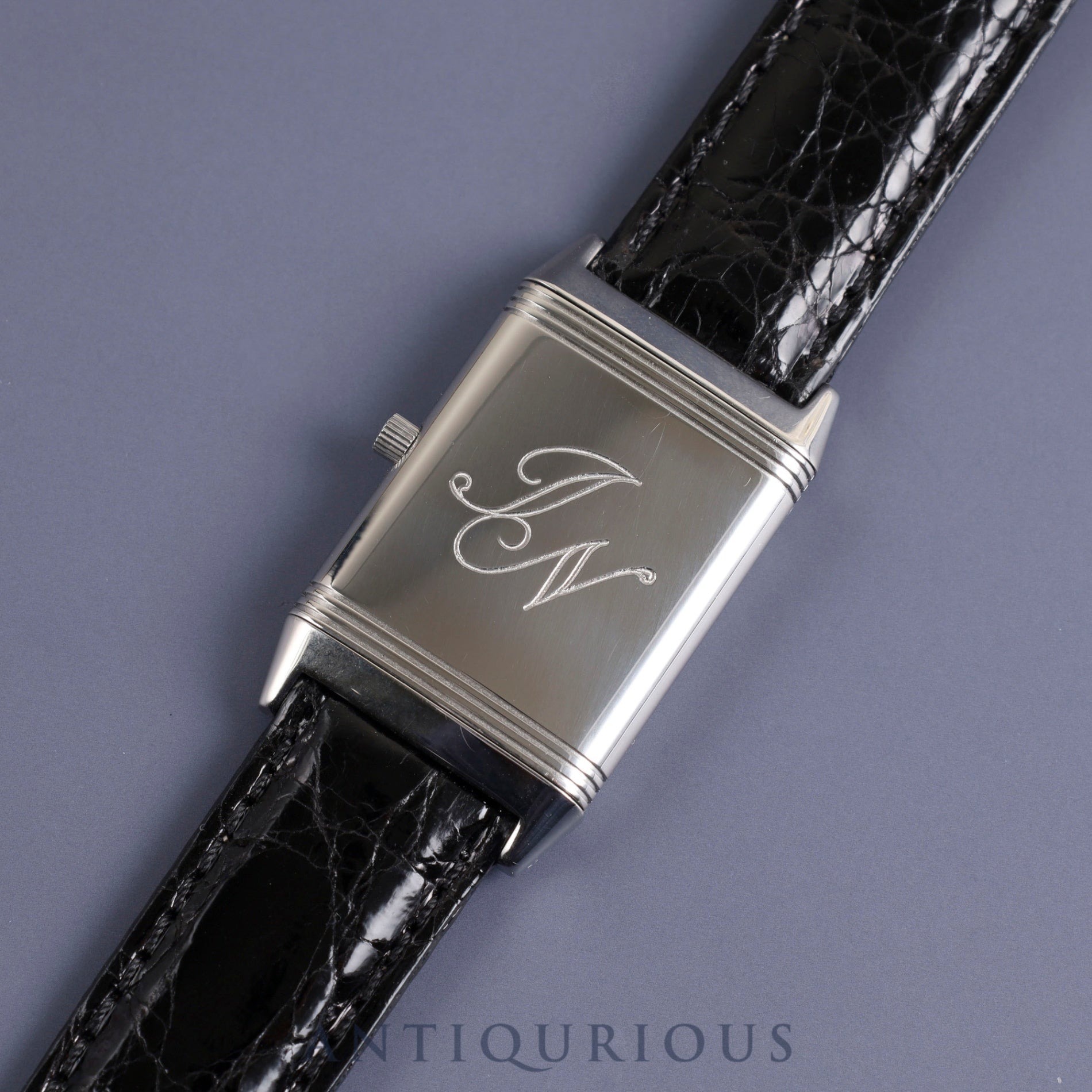 ジャガー・ルクルト レベルソ クラシック 250.8.86 手巻き Cal.846/1 SS 革 純正尾錠(SS)シルバーアラビア文字盤 ケース 保証書(1996年) 冊子 オーバーホール済み ※ケース裏彫りあり