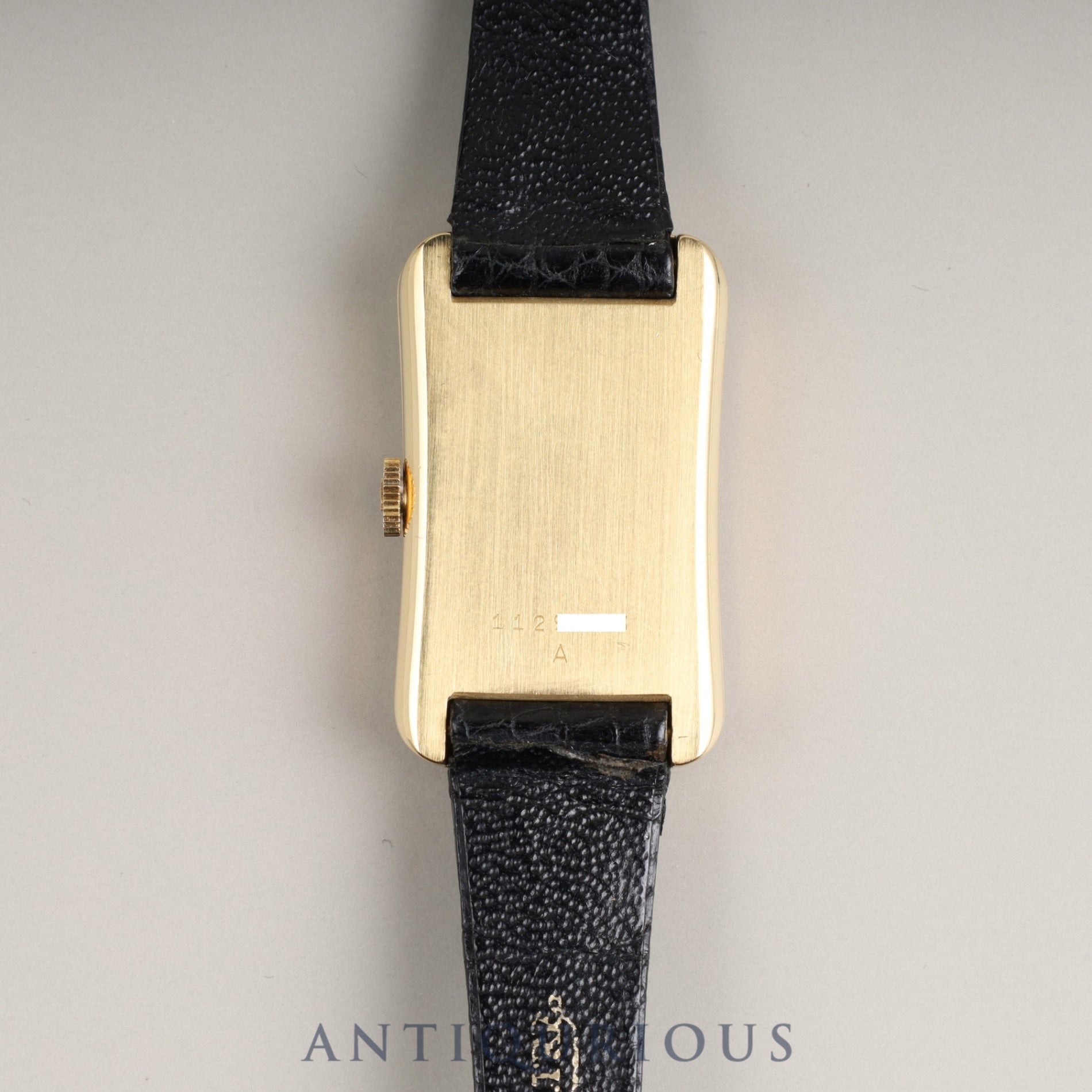 Jaeger-LeCoultre Rectangular 6011 Manual winding YG Leather Genuine buckle (GP) White Roman dial Overhauled
