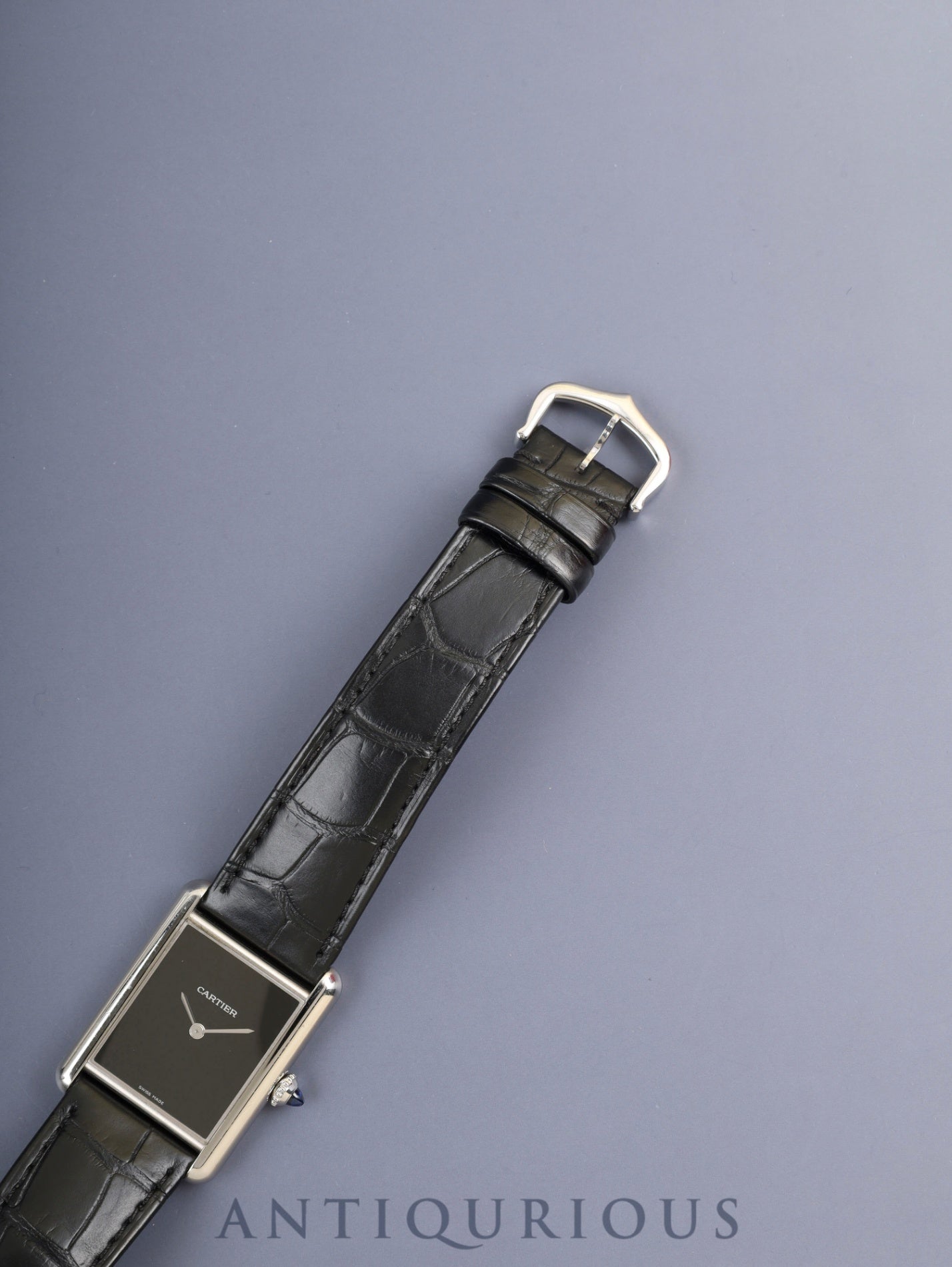 カルティエ タンクマスト LM WSTA0072 / 4323 クォーツ Cal.- SS 純正革ベルト 純正ピンバックル(SS)ブラック文字盤(SWISS MADE表記) 箱 保証書(2024年)