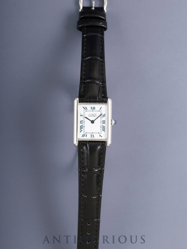 Cartier Must Tank LM 690006 Quartz Cal.690 SV925 Leather Original pin buckle (SS) White Roman numerals dial (SWISS inscription) Overhauled