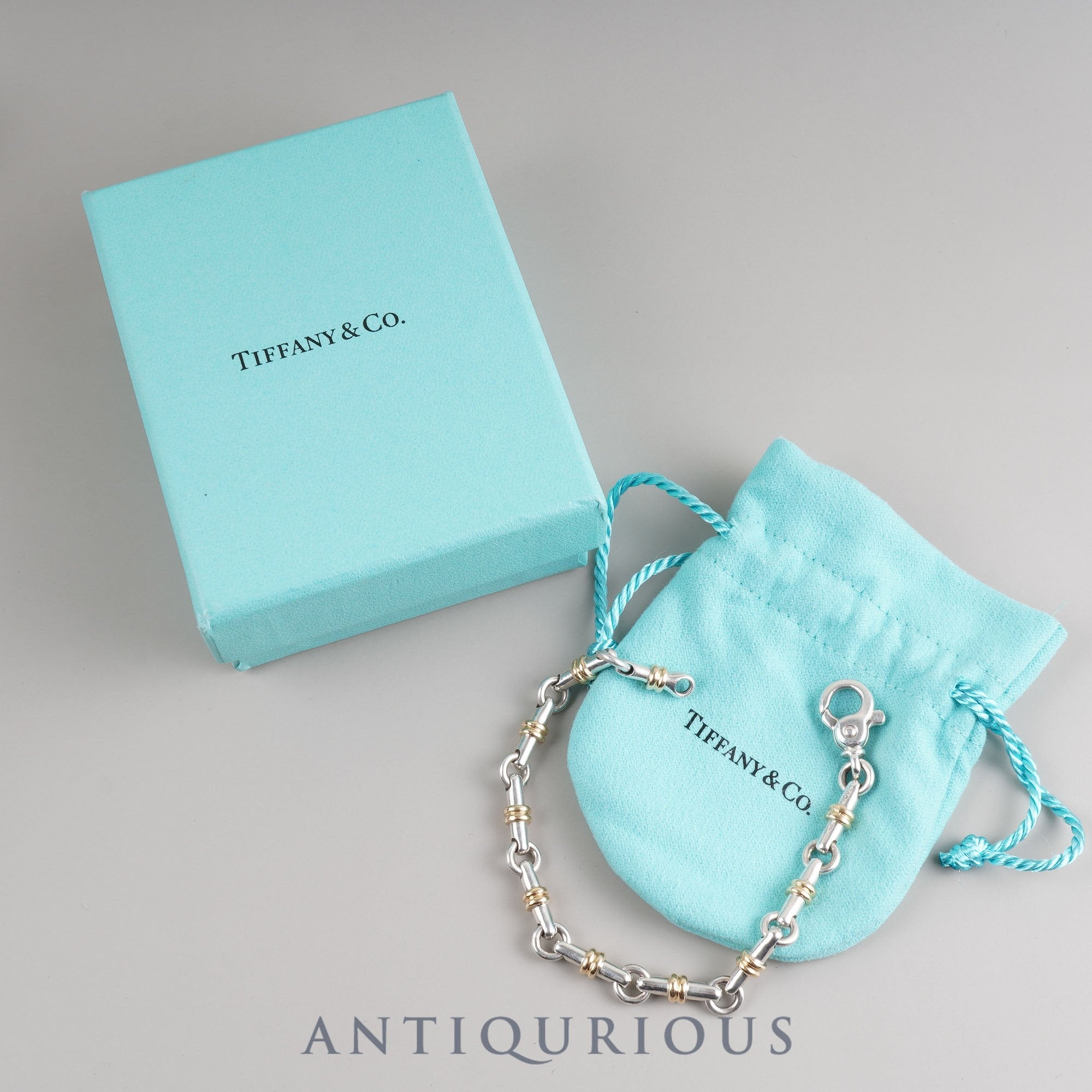 ティファニー ブレスレット ブライドルリンク サークル バー リンク SV925/750 箱 保存袋