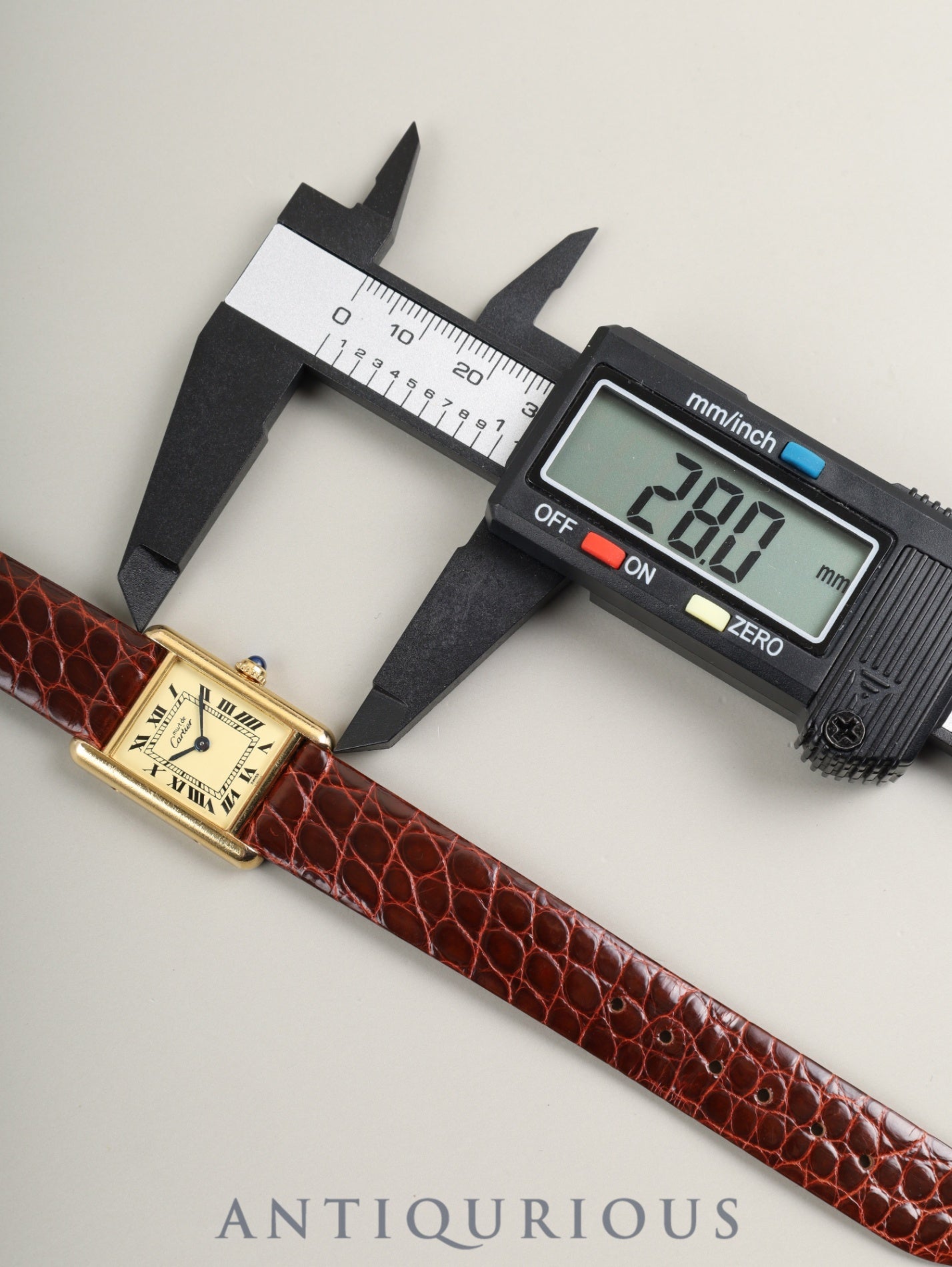 カルティエ マストタンク SM 5057001 クォーツ Cal.057 SV925 革 純正尾錠(GP)アイボリーローマン文字盤(SWISS表記) オーバーホール済み