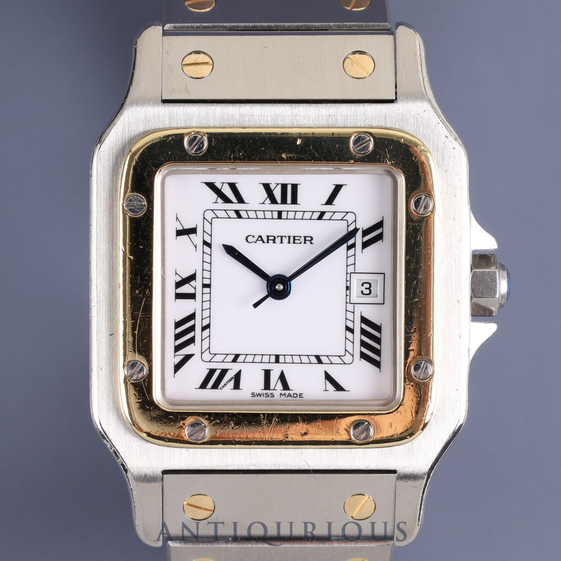 Cartier Santos Galbee LM 1172961 Automatic SS / YG White Roman Dial Complete service (full maintenance) completed at Cartier boutique