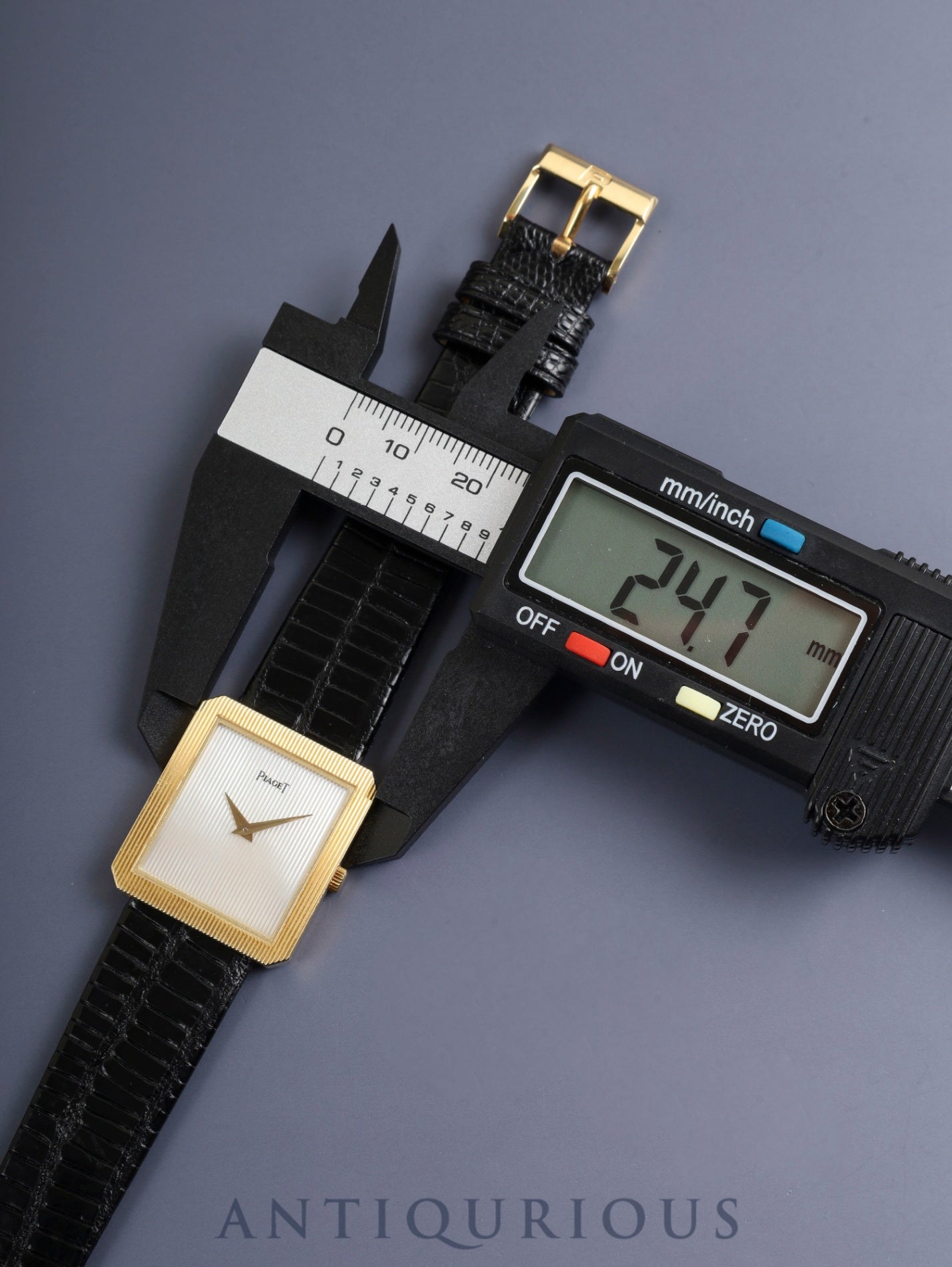 ピアジェ プロトコール 8154 クォーツ Cal.- 750YG 革 純正尾錠(750YG)ホワイトシェル文字盤 修理明細 ピアジェにてコンプリートサービス済み